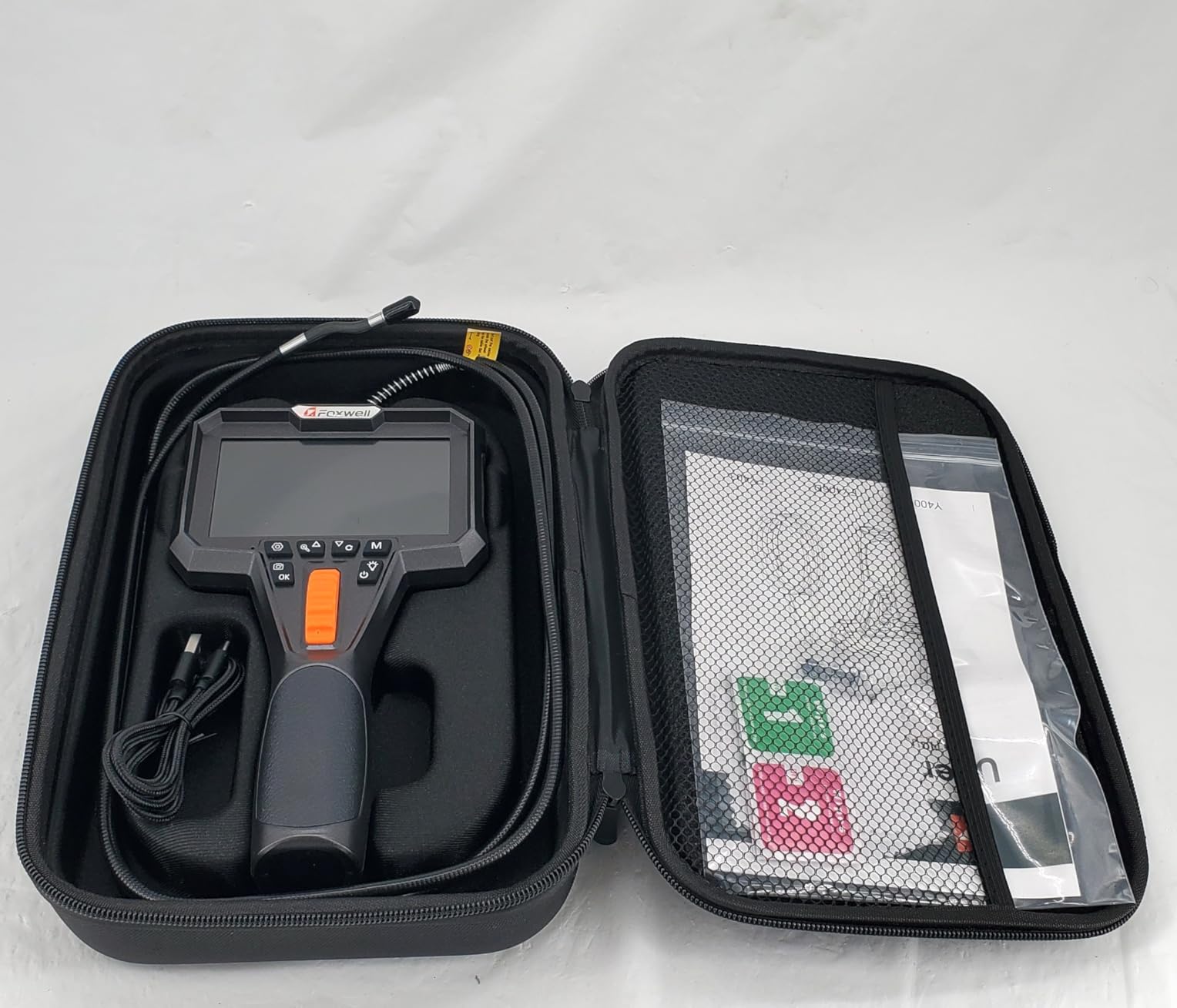FOXWELL Y400 220° 2-Way Articulating Borescope, 0.24in Ultra-Slim Endoscope | with Light, 1080P IPS HD Screen, IP67 Waterproof Camera, 5.3FT Flexible Scope for Automotive, Engine, HVAC, Industrial Inspection customer photo 2