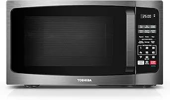 TOSHIBA Microwave Oven, 0.9 Cu.Ft, 900W, Black Stainless Steel | 6 Auto Menus, Mute Function, Child Lock, LED Lighting, 10.6 Inch Removable Turntable, Perfect for Apartment customer photo 1