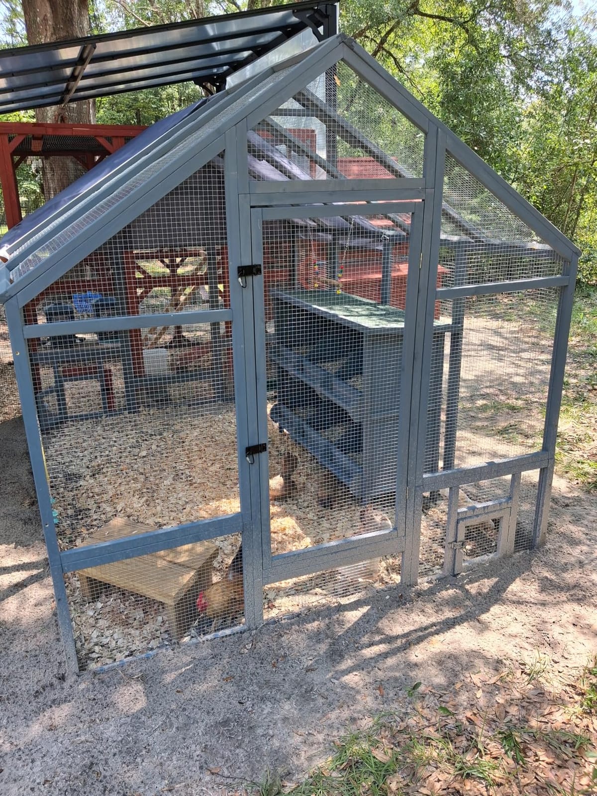 Chicken Coop for10-12 Chickens, Large Wooden Chickens Run, Outdoor Walk in Poultry Cage Duck Runs for Yard with Cover & Chicken Vegetable Feeder,Chicken House for Outside Farm Backyard customer photo 1
