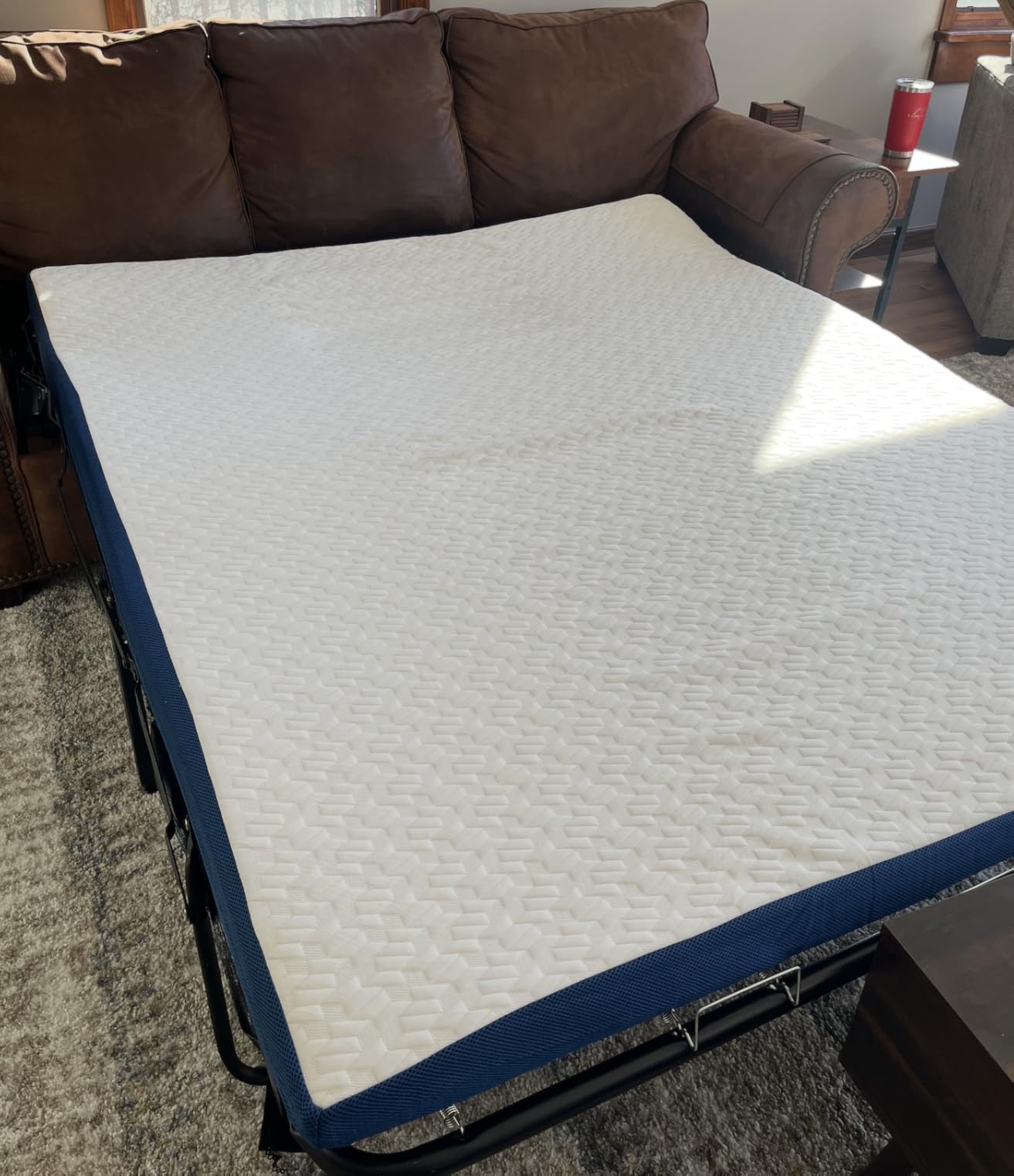 4 Inch Gel Memory Foam Sofa Mattress Queen Size 72 x 58 Inches | CertiPUR-US Certified, Removable Washable Cover, For Guest Rooms, Sofas, RVs & Boats customer photo 1