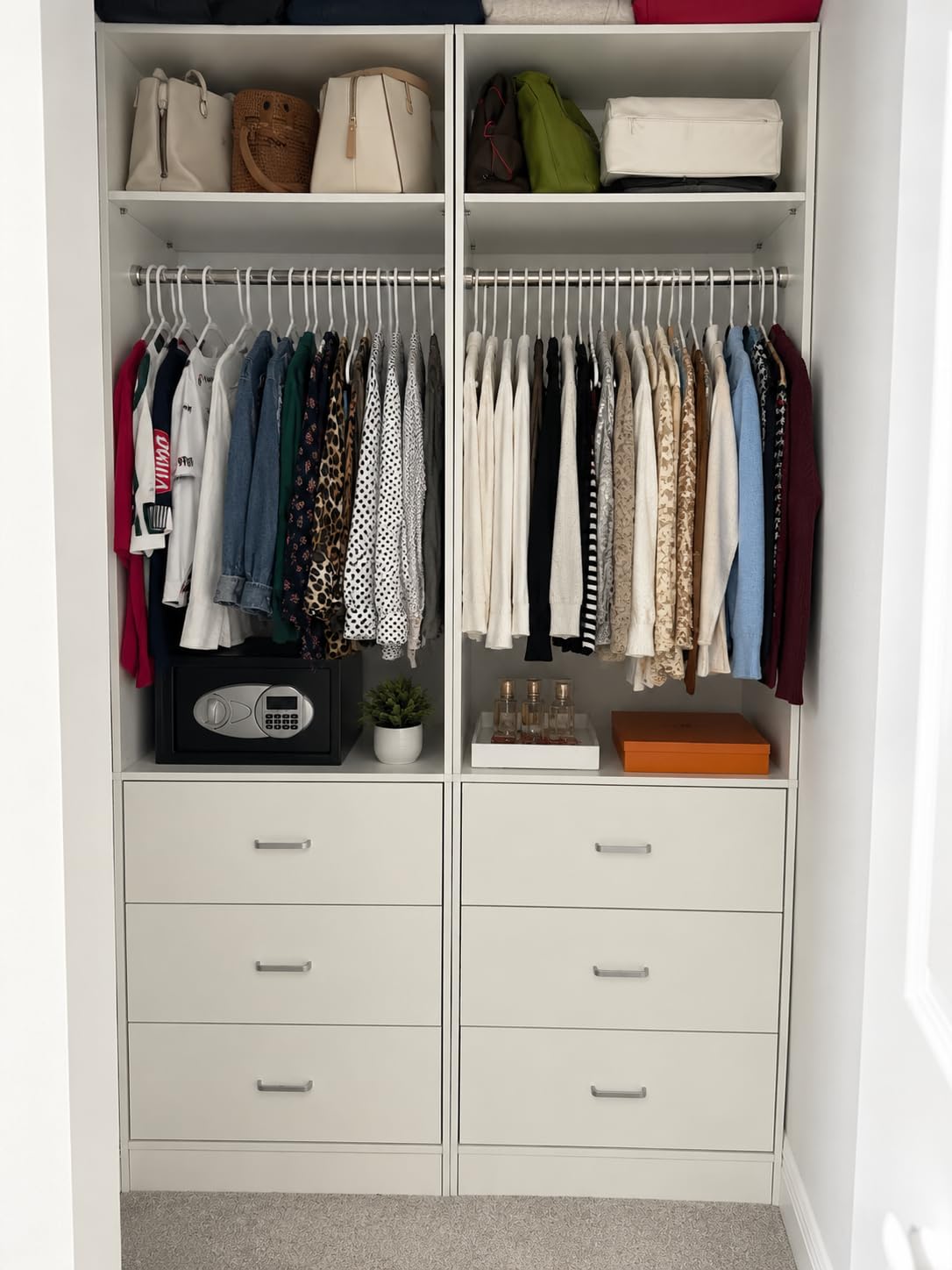 Besiost Freestanding Closet System with 3 Drawers, Wood Closet Organizer customer photo 1
