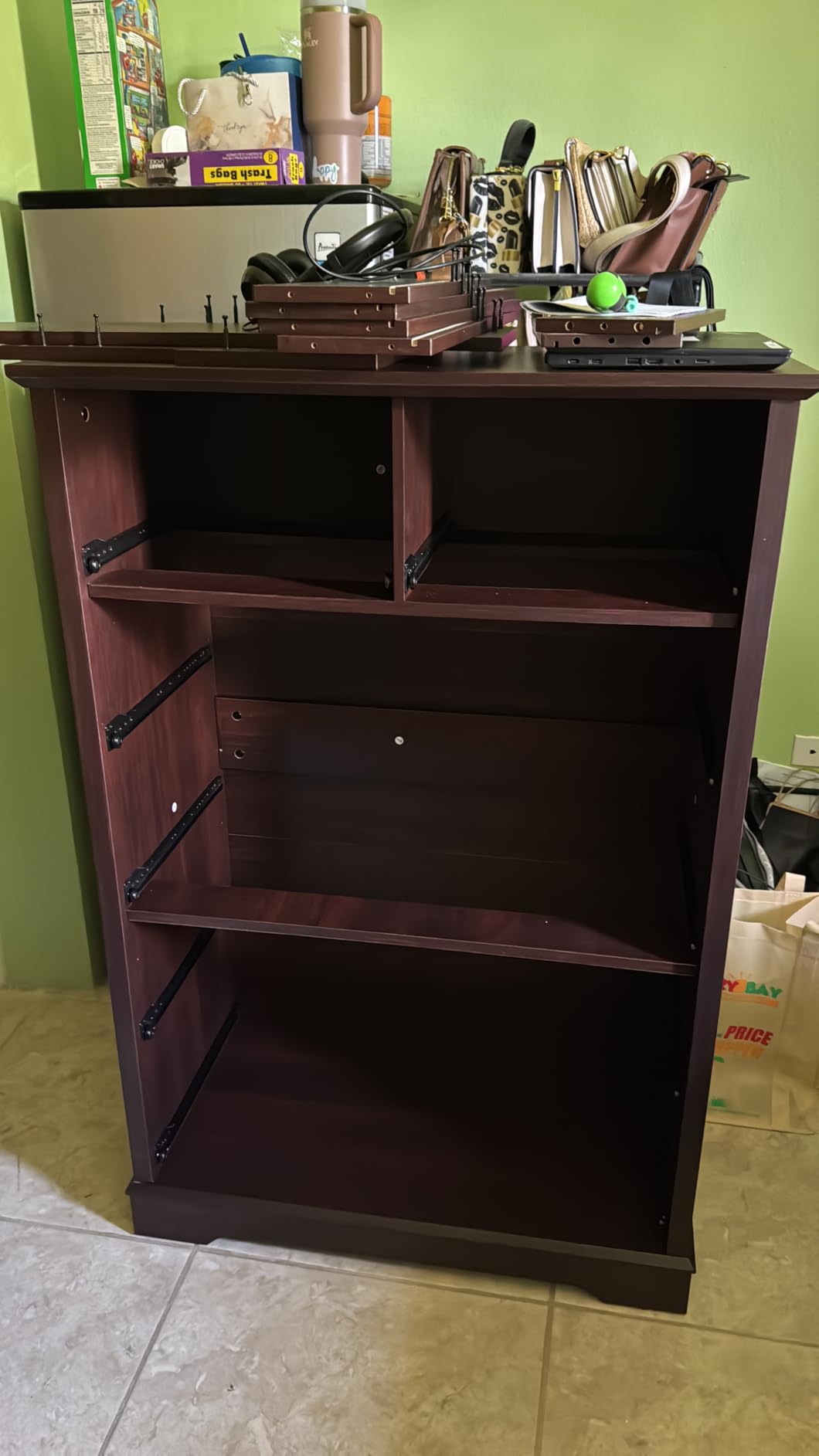 Farmhouse Dresser for Bedroom with 6 Deep Drawers, Natural Oak Tall Dresser customer photo 1