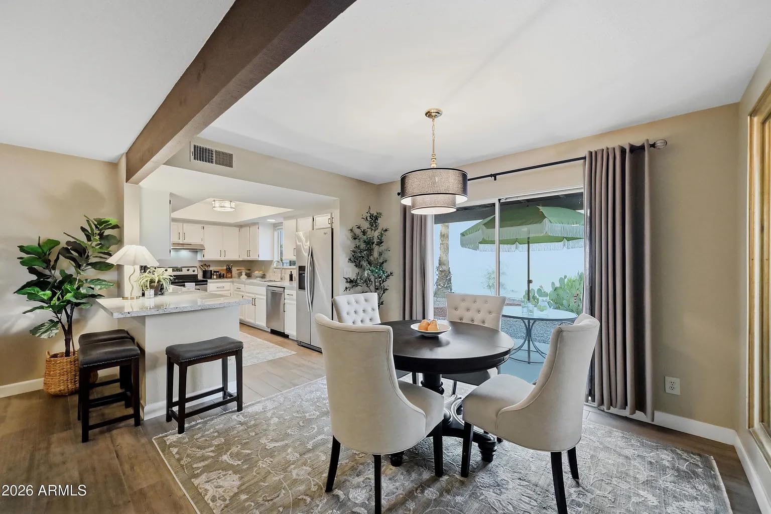Shrine Lighting Double Drum Chandeliers, Farmhouse Style, Perfect Drum Pendant Light for Dining Room, D20'' x H10'', Adjustable Chains 55'', E12*4 Sockets, Beige Linen Fabric Lampshade & Black Rod customer photo 1