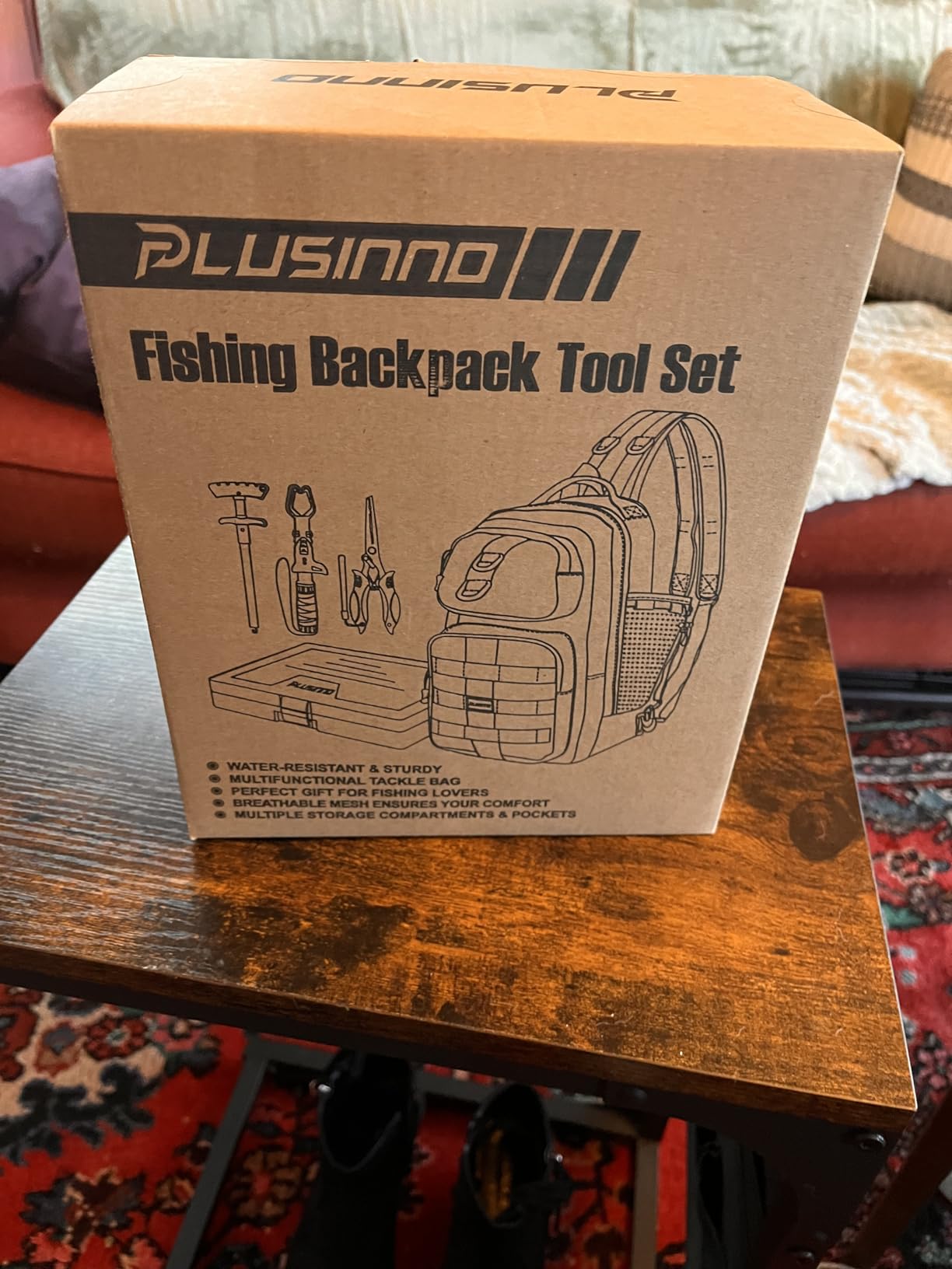 PLUSINNO Fishing Backpack with Tackle Box & Fishing Gear Kit Tackle Bag customer photo 2