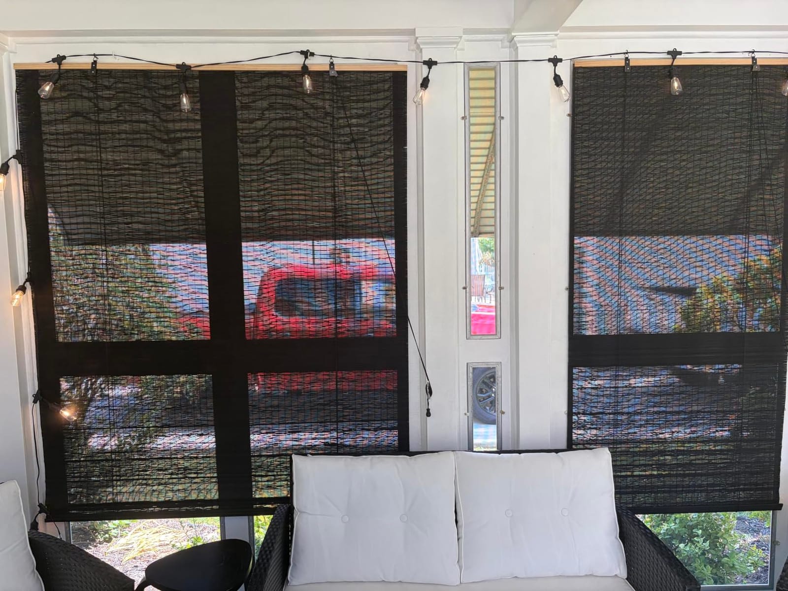 BAYUE Bamboo Blinds for Interior Windows, Roll Up Light Filtering, 23x48 in customer photo 1