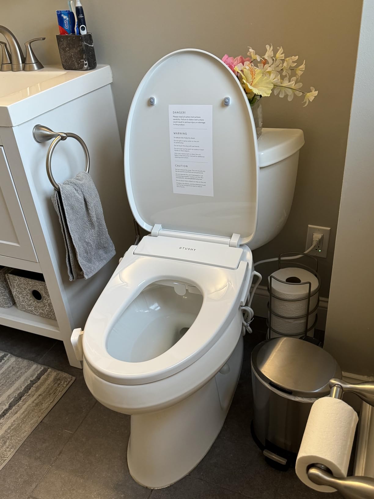 TUSHY Cloud+ Electric Bidet Toilet Seat with Remote, Heated, Elongated customer photo 1