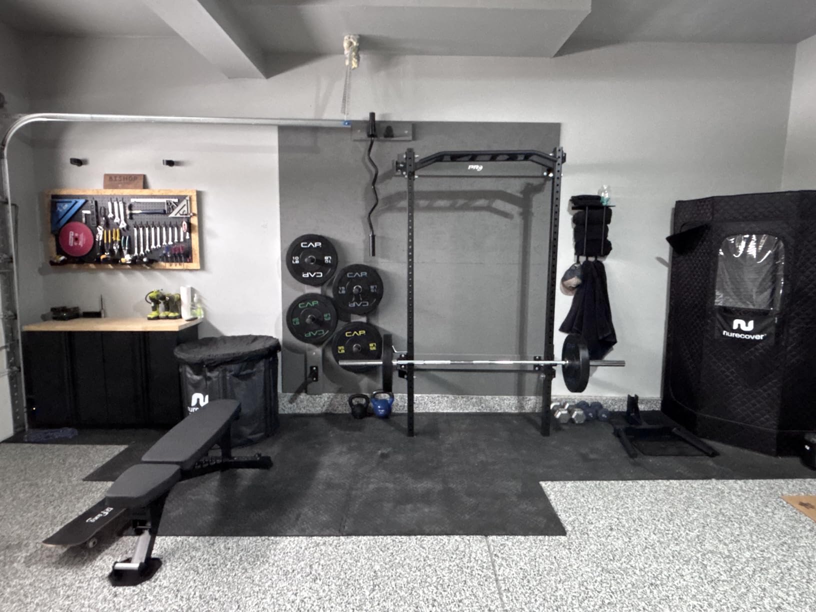 PAPABABE 7ft Barbell 45lb Olympic Barbell 1000/1500lbs Capacity Home Gym with Hybrid Needle Bearings & Bushings customer photo 1