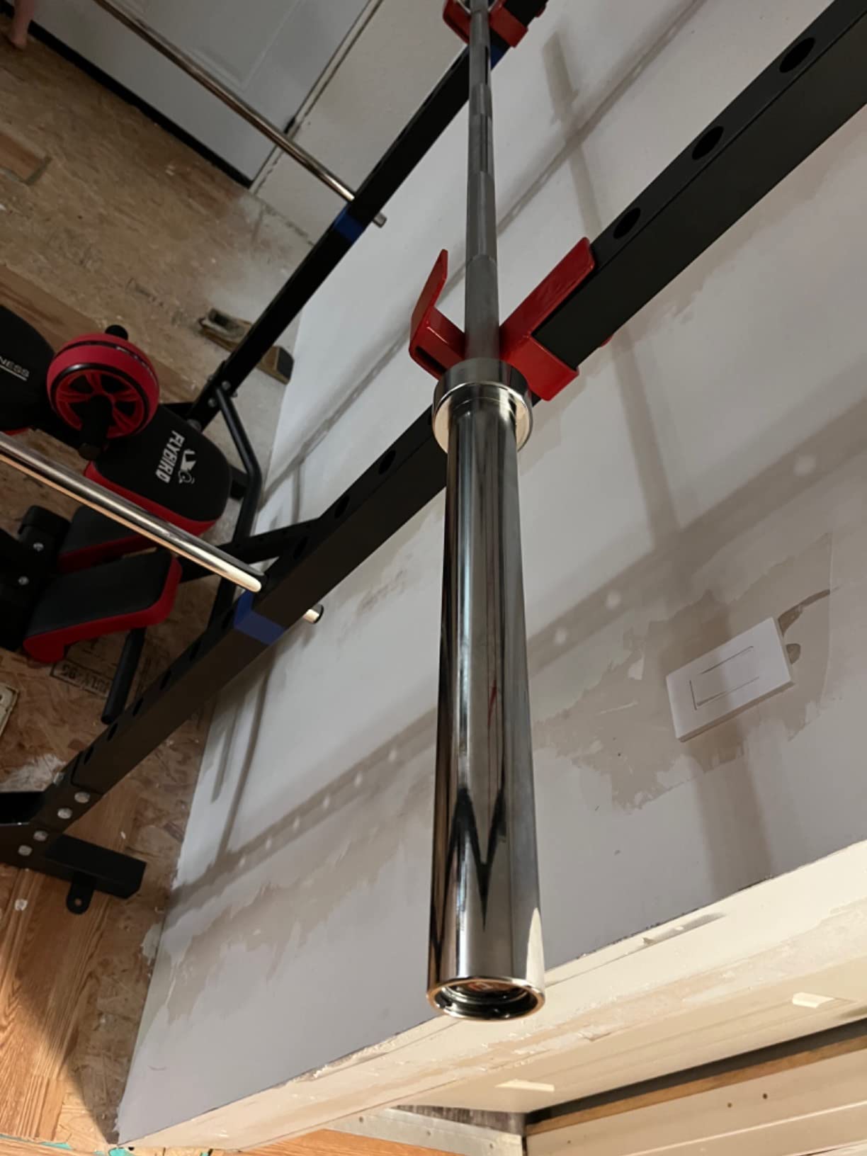 PAPABABE 7ft Barbell 45lb Olympic Barbell 1000/1500lbs Capacity Home Gym with Hybrid Needle Bearings & Bushings customer photo 2