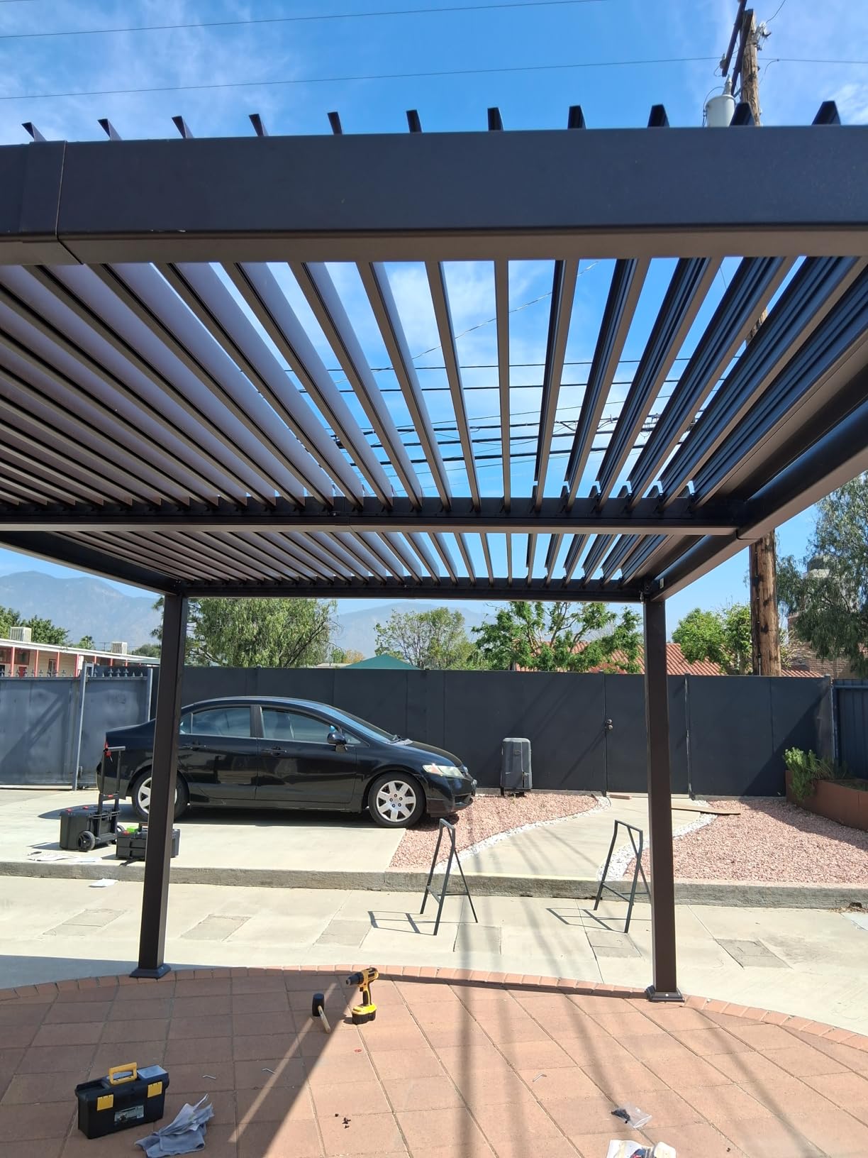 PURPLE LEAF Outdoor Louvered Pergola 10' x 16' Patio Aluminum Gazebo Bronze | 0-85° Louvers Adjust Shade, 4.5