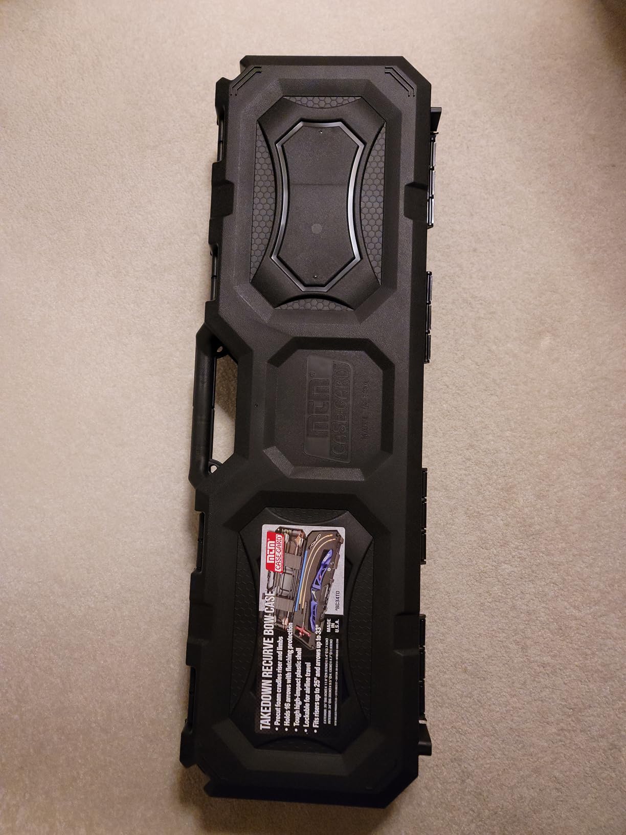 MTM BC34TD Takedown Recurve Bow Case, Lockable Storage, Airline Approved Hard Case, Hold’s 16 Arrows, For One Target or Hunting Bow Setup, Made in USA, Black customer photo 1