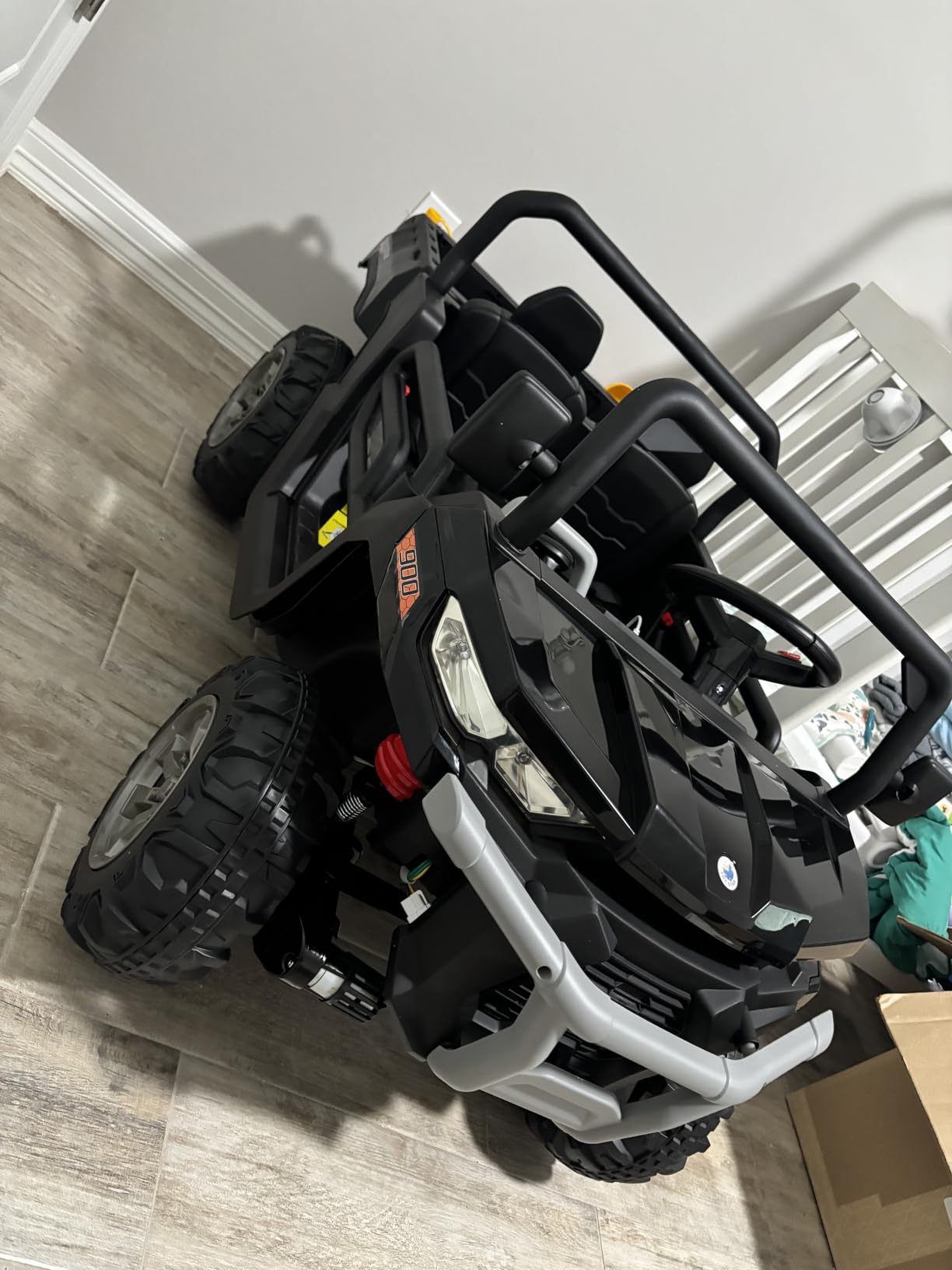 24V 4WD Ride on Car Dump Truck w/4X200W Motor, 2 Seaters, Gift Flower, 2.4G Remote Control, Bluetooth Music, LED Light, 24 Volt Ride on Toy Cars for Big Kids, Black customer photo 2