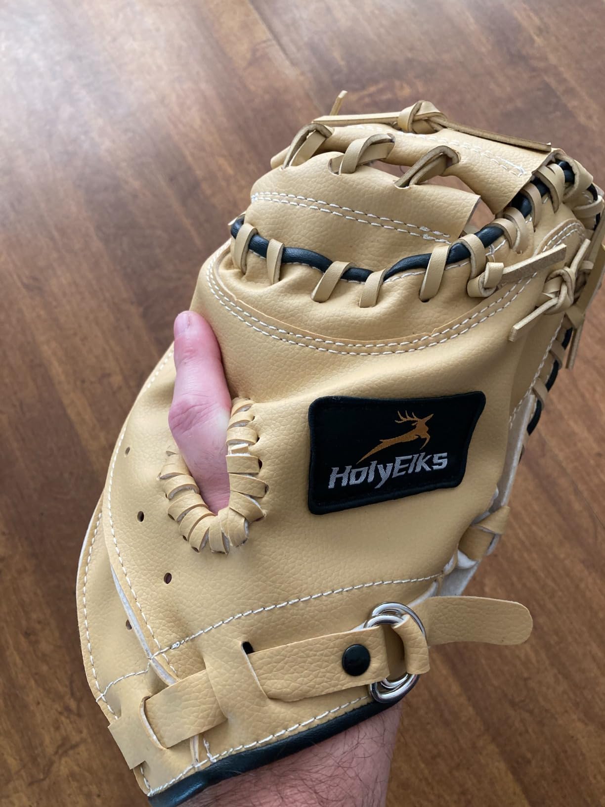 Baseball Catcher Glove,Baseball and Softball Catcher's Mitt for Kid Youth Aldult customer photo 2