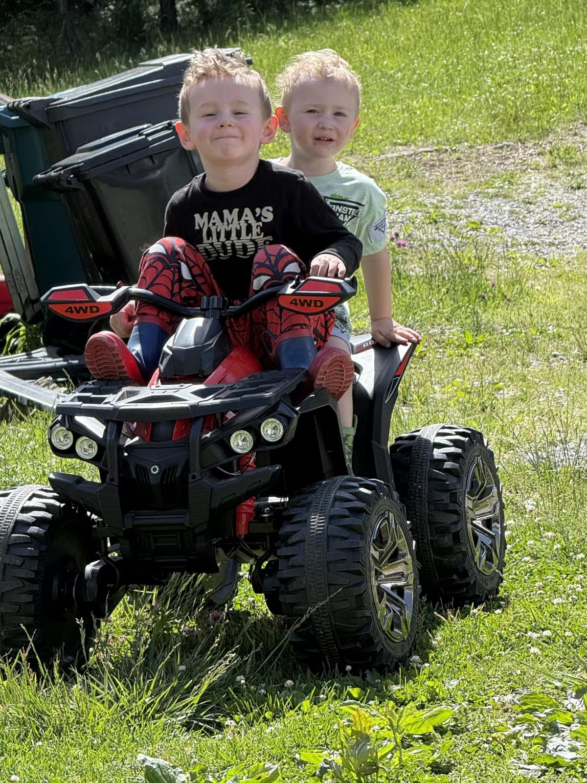 JOYRACER 24V Kids ATV 4 Wheeler, 4x4 Ride On Toys Car w/ 800W Motors, 9AH Battery Powered Car w/Remote Control, Bluetooth, MP3, USB, Spring Suspension, 2-Seater Quad for Boys Girls, Black customer photo 1