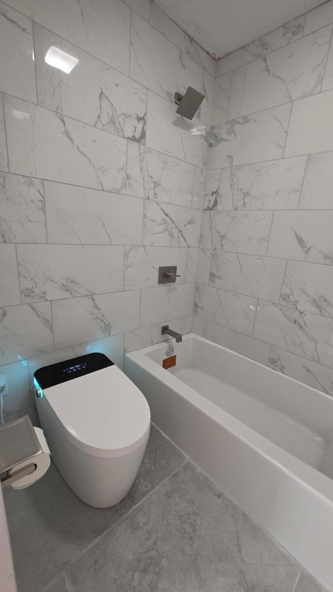 TDH Luxury Smart Bidet Toilet with Bidet Built In,Tankless Toilet Heat Seat | One Piece Toilets Warm Water & Dryer with Larger LED Display,Leave Seat Auto Flushing,Foot Sensor & Night Light customer photo 2