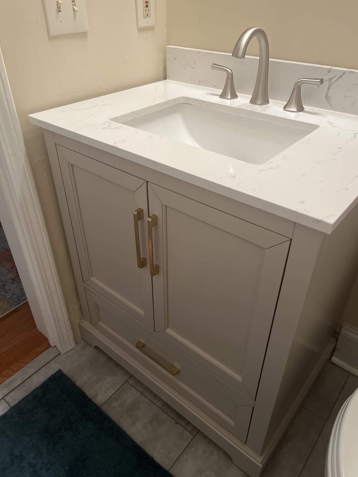 30 Inch Bathroom Vanity with Sink, Warm Elm customer photo 2