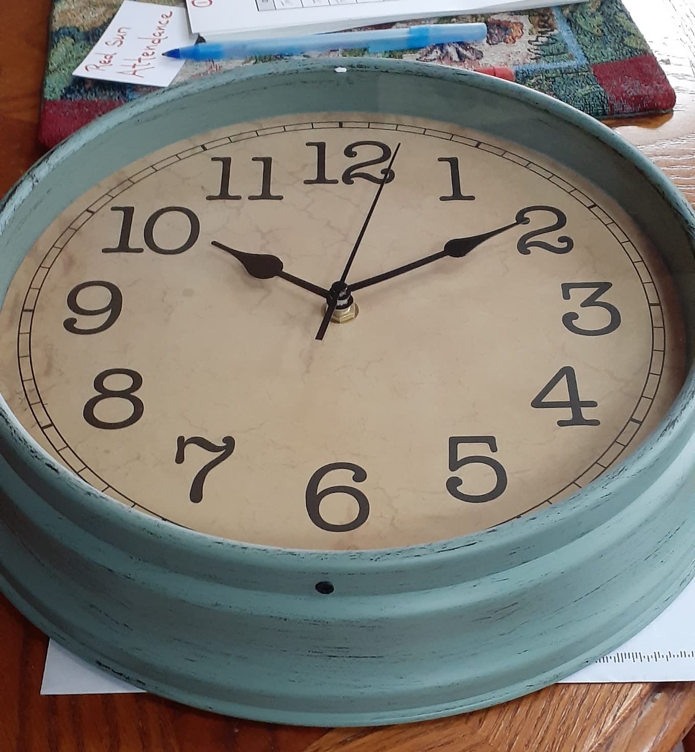 Wall Clock 9 Inch Vintage Decorative Battery Operated Silent Bronze customer photo 2