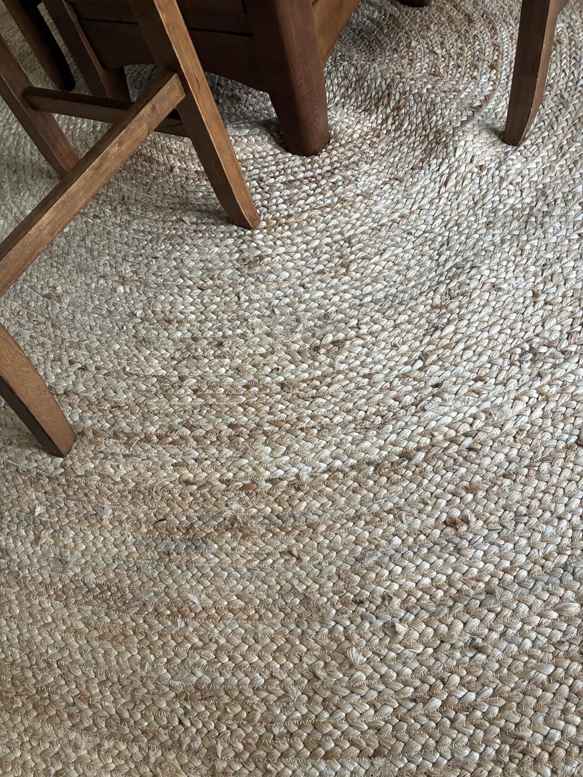 Natural Hand Braided 8'x10' Jute Area Rug - Farmhouse Living Room, Bedroom customer photo 2
