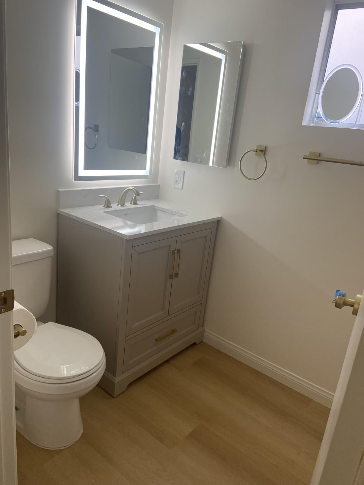 36 Inch Bathroom Vanity with Sink Combo, Greige customer photo 2