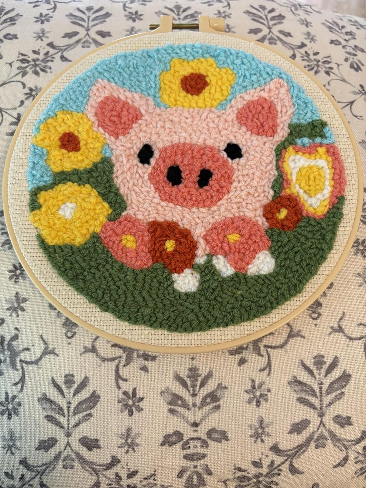 Punch Needle Kits for Beginners Hummingbird Flying in Flowers 20x20cm-13 customer photo 2
