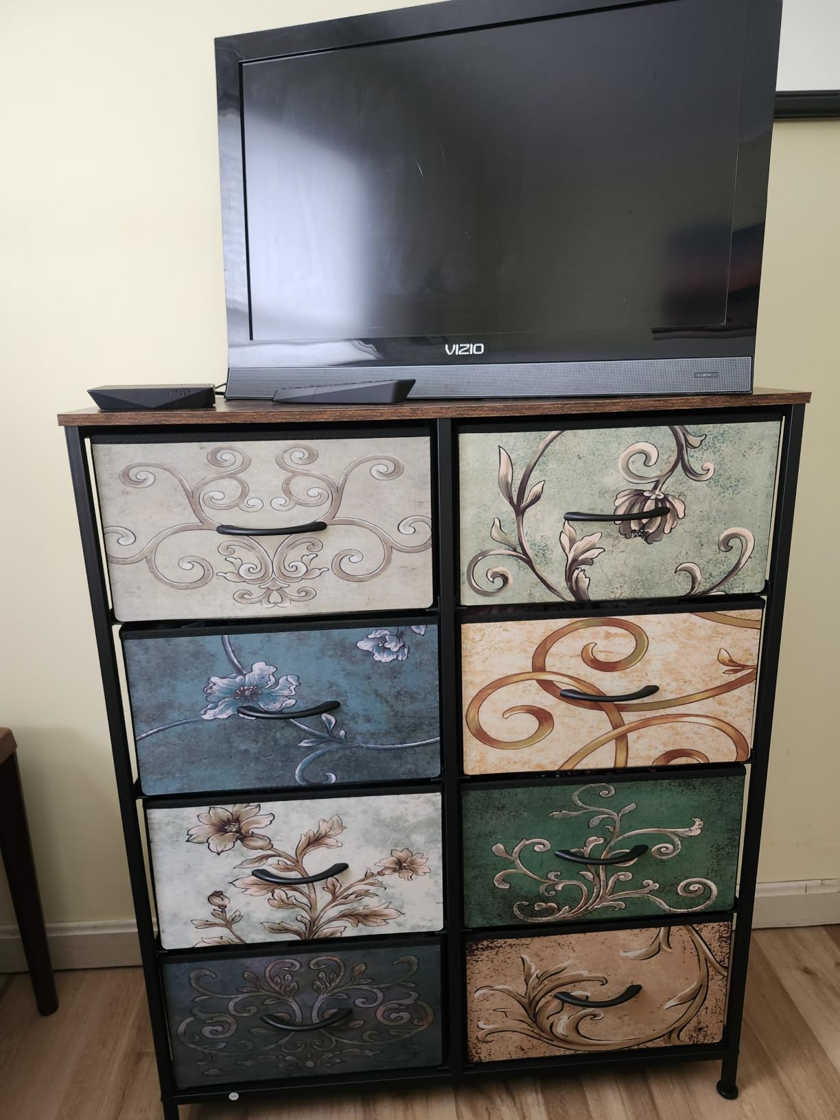 WLIVE 8 Drawer Fabric Dresser for Bedroom, Tall Storage Tower, Floral customer photo 1