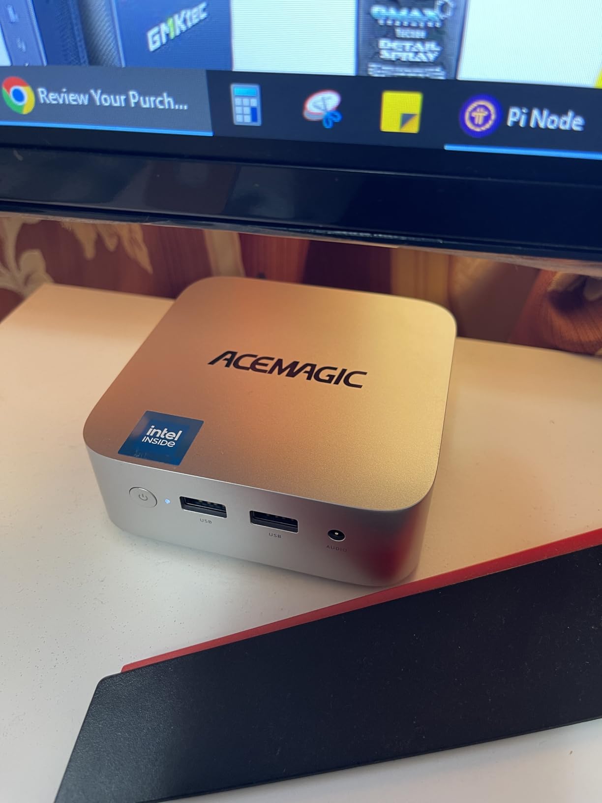 ACEMAGIC K1 Mini PC AMD Ryzen R2544 (4C/8T Up to 3.7GHz) 8GB DDR4 256GB SSD | | Windows 11 Pro Mini Computer, Triple 4K Display, USB-C, Gigabit Ethernet, WiFi, BT, VESA, NAS/Home Office customer photo 1
