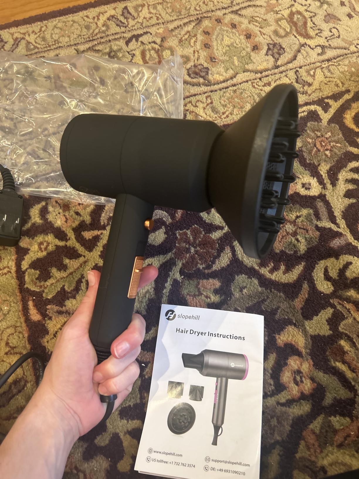slopehill Professional Ionic Hair Dryer, Lavender customer photo 2