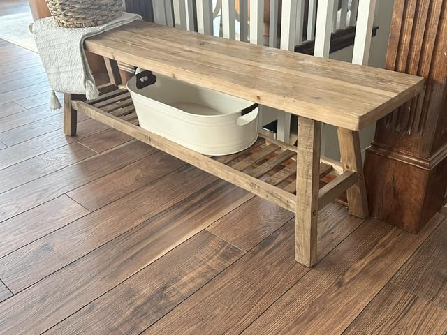 HOKYHOKY Reclaimed Solid Wood Bench-43.3