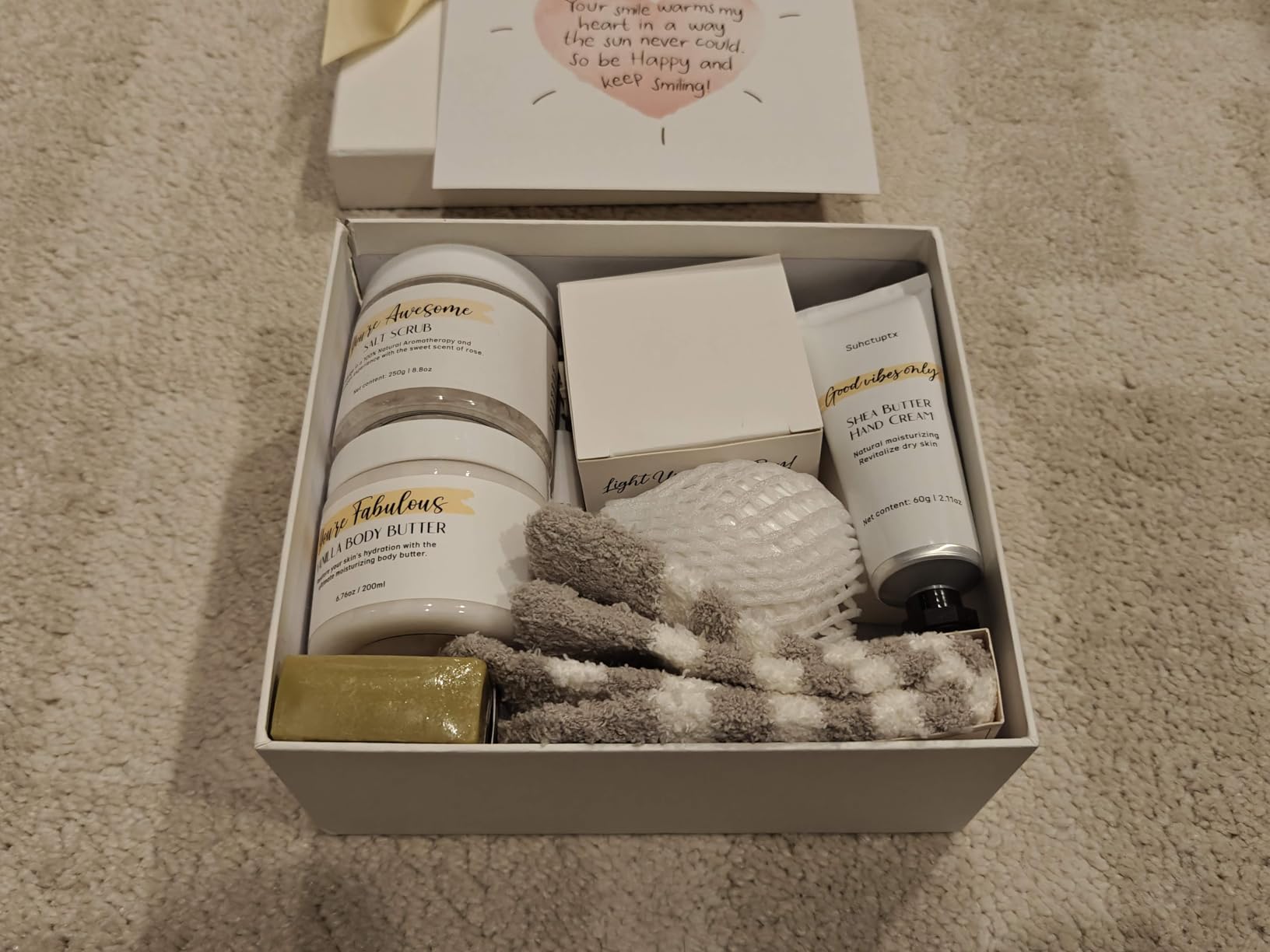 Spa Gifts for Women 13Pcs Mothers Day Gifts Happy Birthday Gift Baskets, Christmas Relaxing Home SPA Kit Bath Set Self Care Package Thank You Box for Mom Her Sister Teacher Friends Friendship customer photo 2