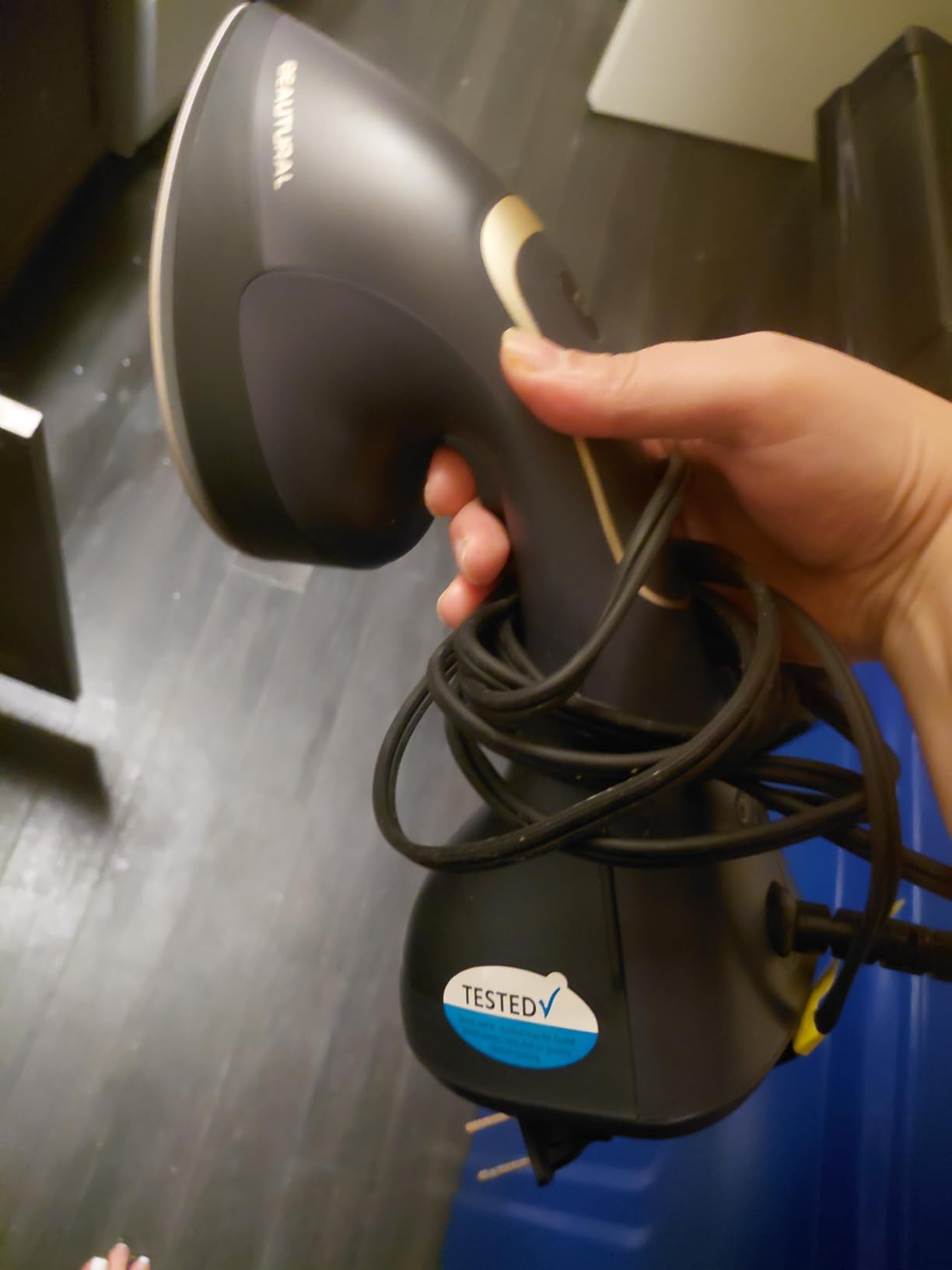 BEAUTURAL Steamer for Clothes, Handheld 2-in-1 Steam & Iron, 1200W, Navy customer photo 1