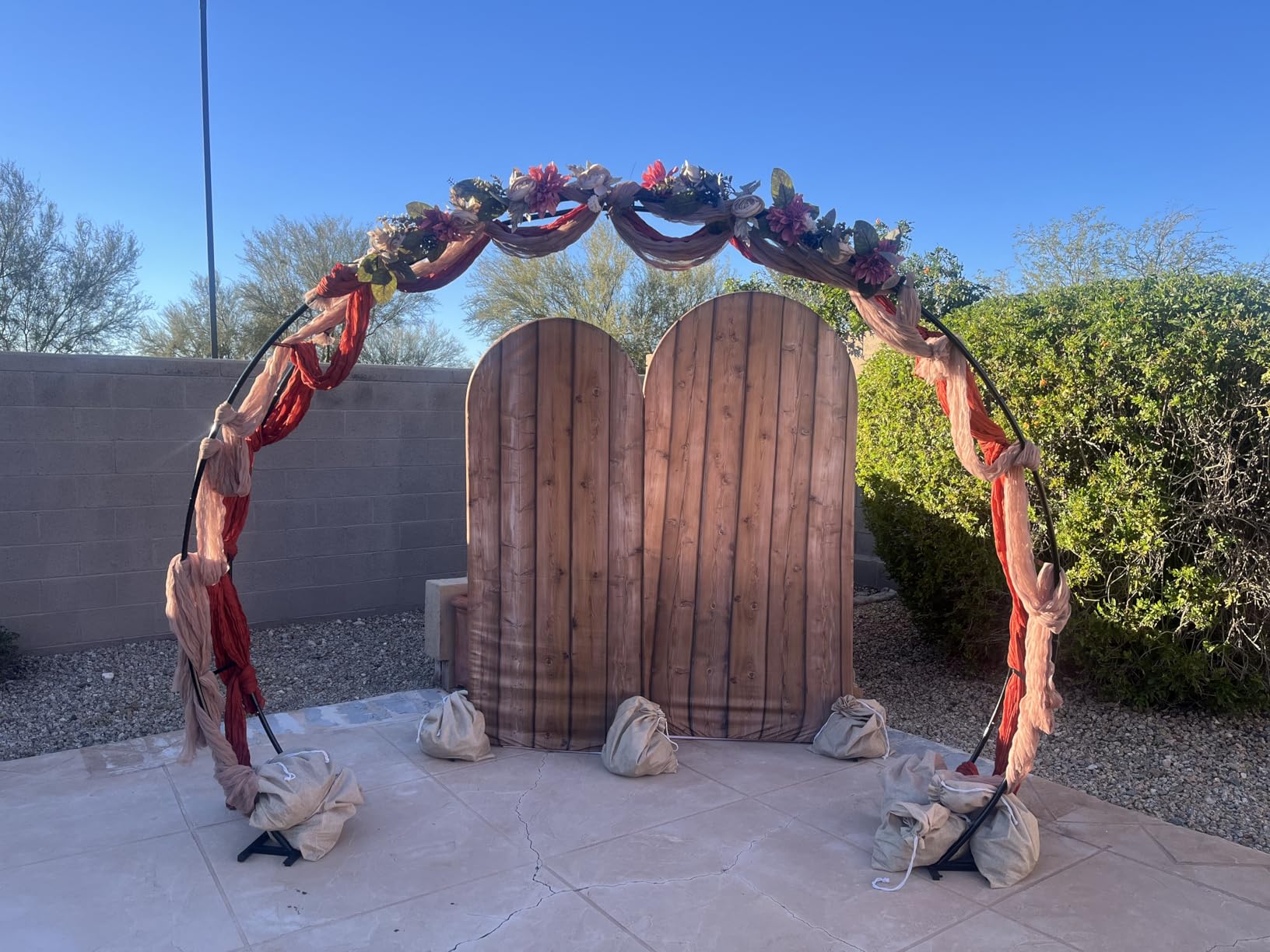 Metal Arch Backdrop Stand, Set of 3 (7.2/6.6/6ft) Wedding Arch Stand customer photo 1