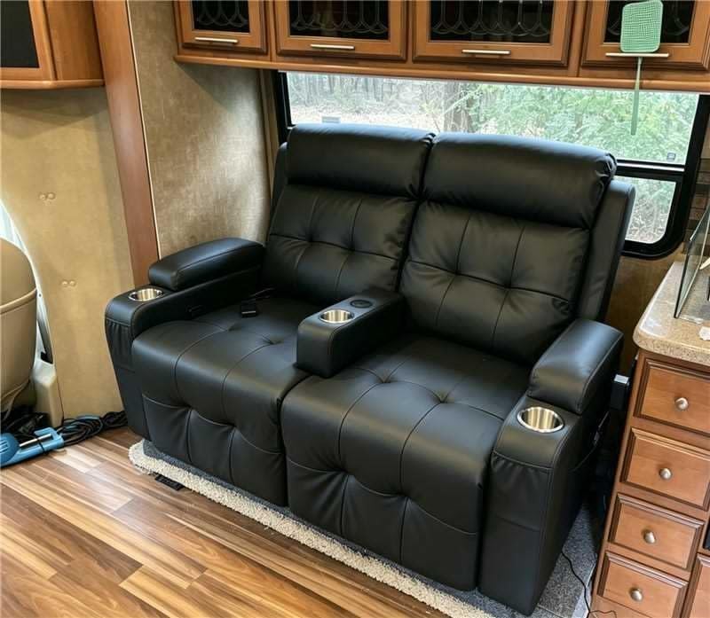RV Loveseat Recliner Sofa, Wall Hugger Reclining RV Couch with USB customer photo 2