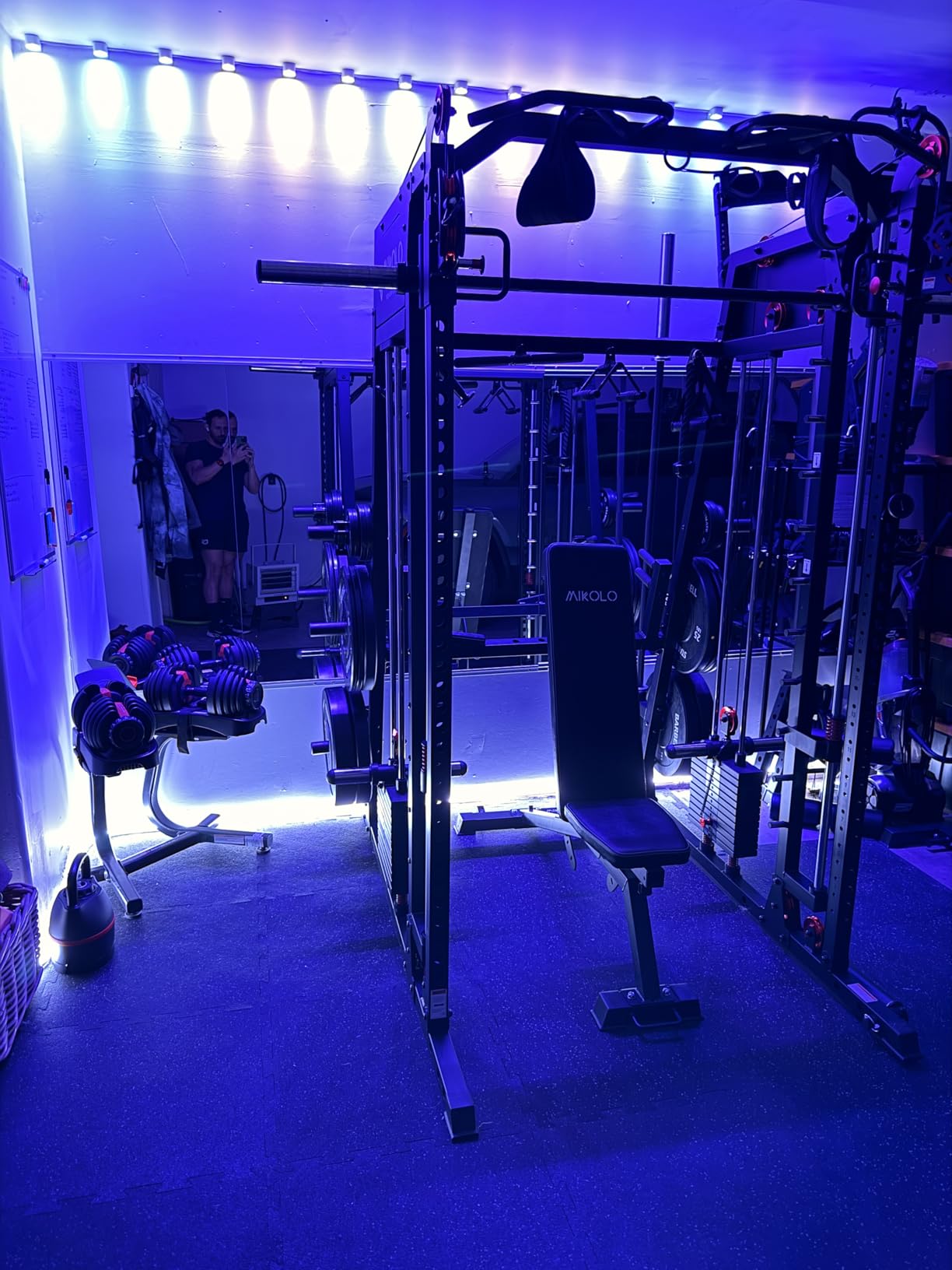 Mikolo M4 2.0 Smith Machine, 2200lbs Squat Rack with LAT-Pull Down System & Cable Crossover Machine, Training Equipment with Leg Hold-Down Attachment customer photo 1