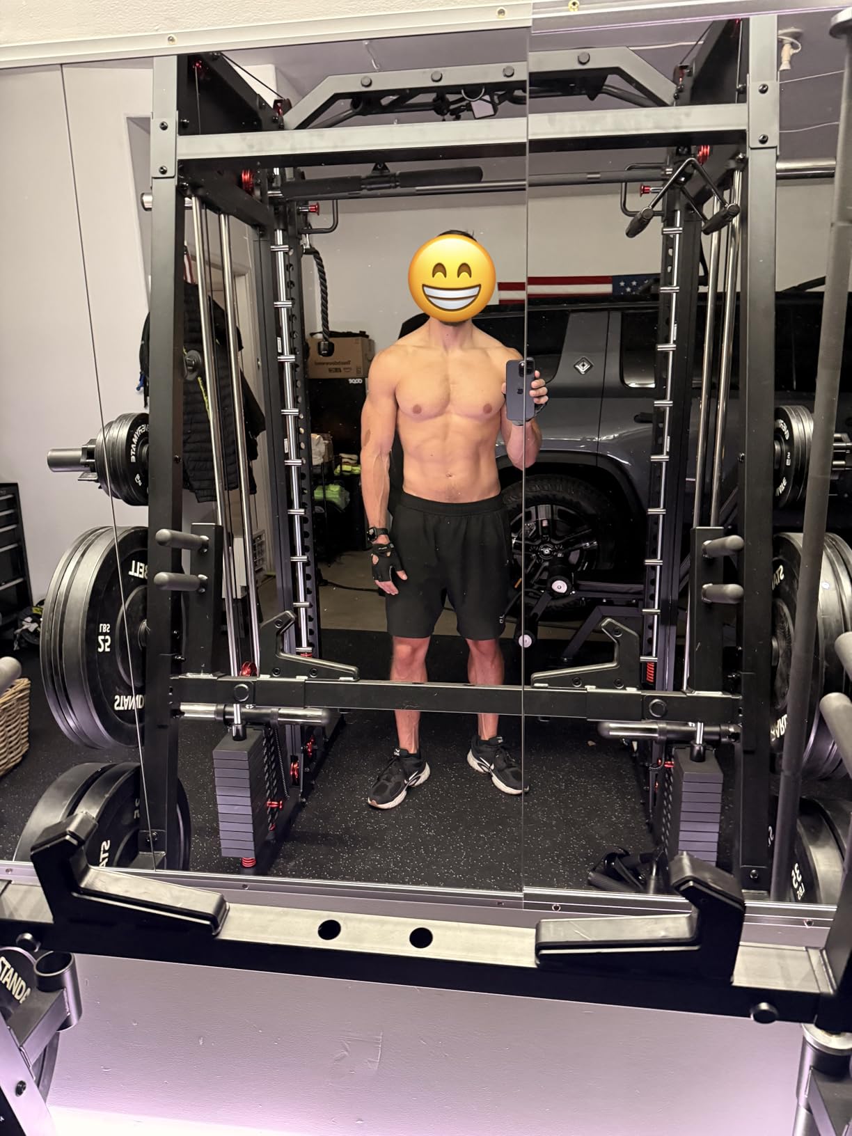 Mikolo M4 2.0 Smith Machine, 2200lbs Squat Rack with LAT-Pull Down System & Cable Crossover Machine, Training Equipment with Leg Hold-Down Attachment customer photo 2