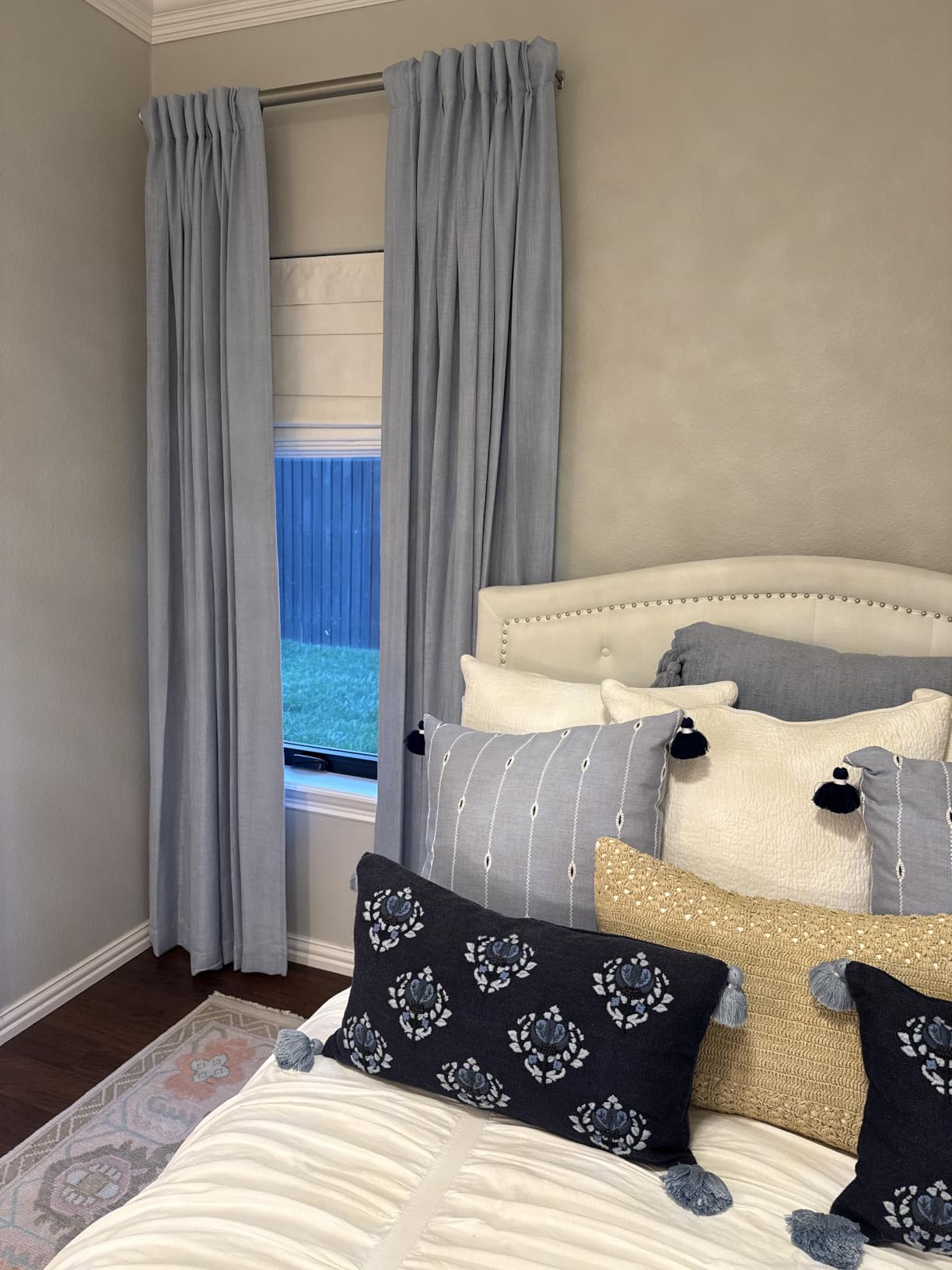 LazBlinds No Drill Cordless Roman Shades for Windows, 34.5
