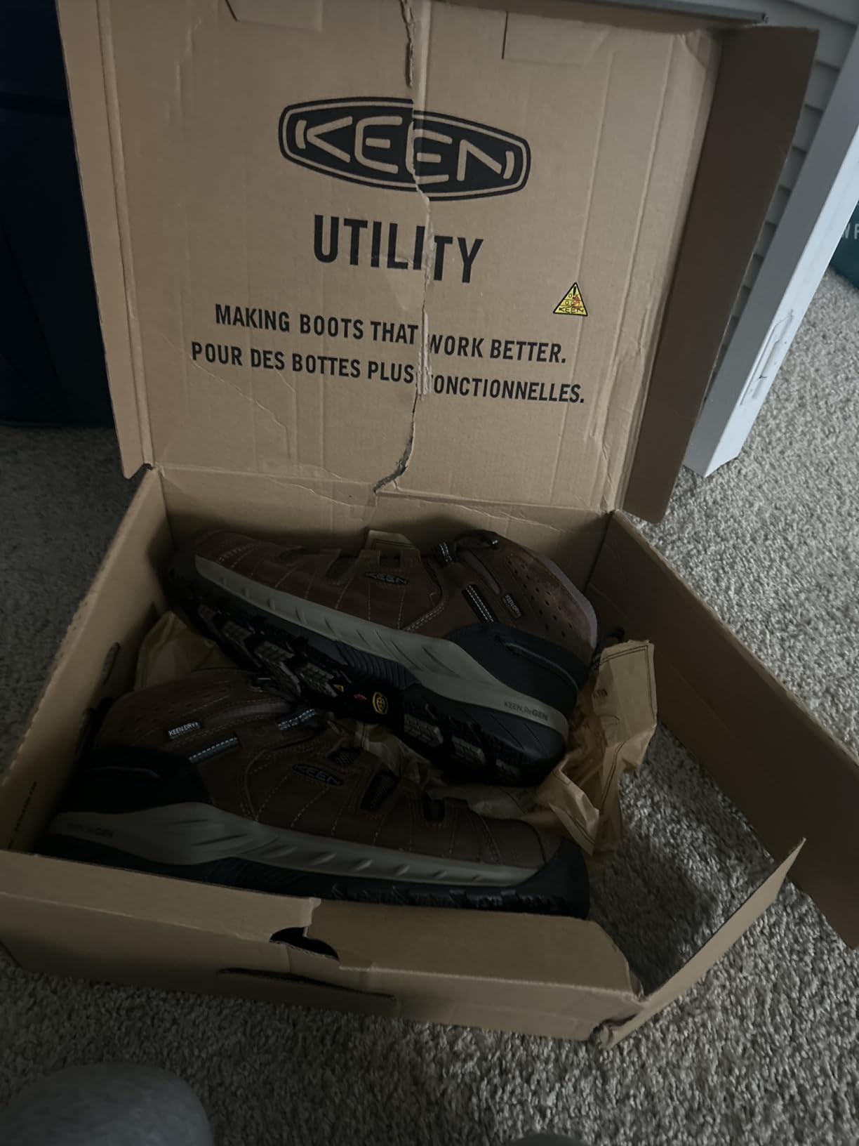 KEEN Utility Men's Flint 2 VersaTREAD Non Slip Mid Height Steel Toe Waterproof Work Boots, Black/Dark Shadow, 11 Wide US customer photo 2