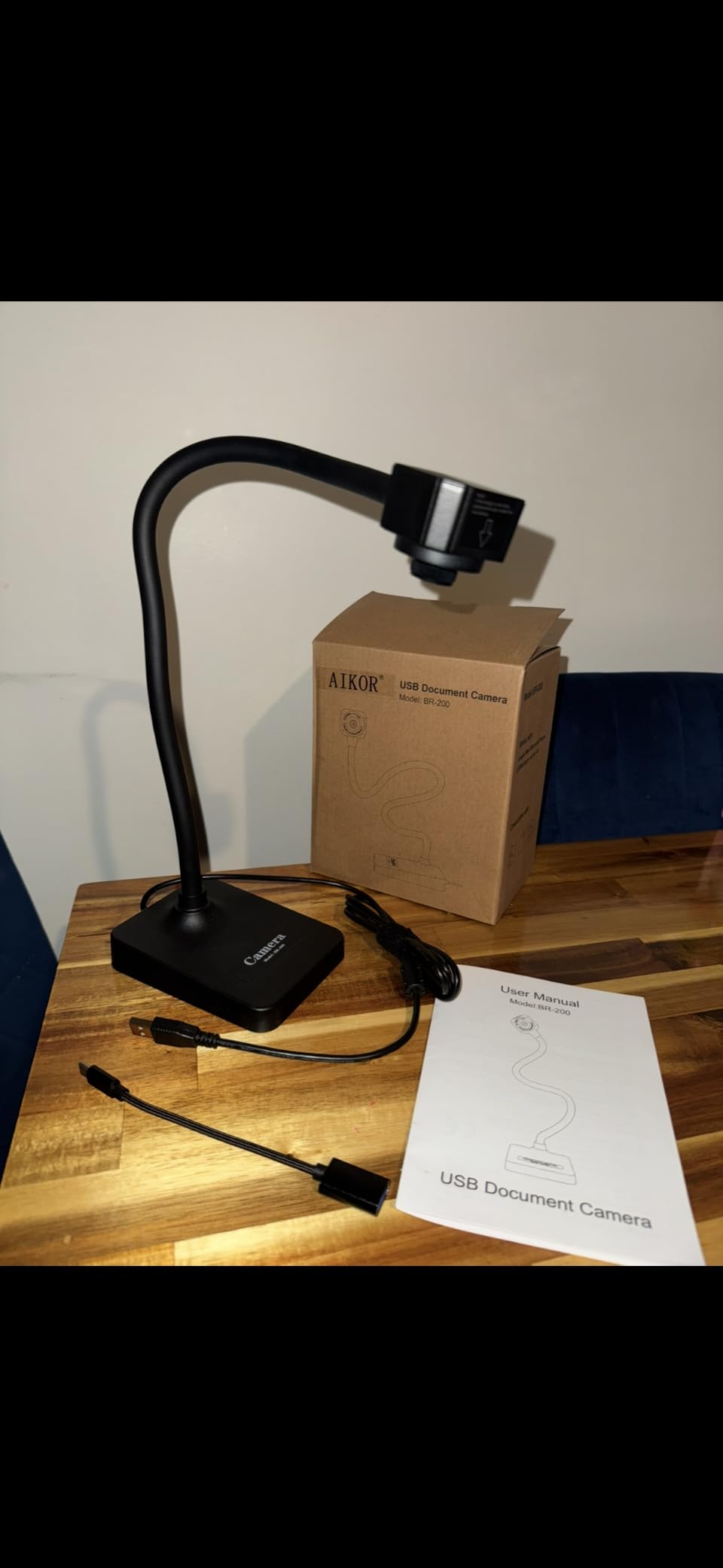 AlKOR USB Document Camera for Teaching & Distance Learning, Manual Focus Webcam with Mic, Foldable Design for Mac OS/Windows/Chromebook-Online Classes, Web Conferencing & Live Demos, Remote Work customer photo 1