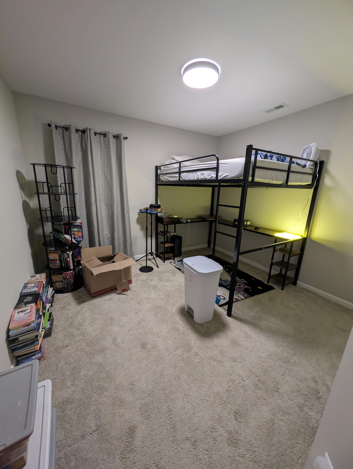Full Loft Bed with Desk & Shelves for Teens/Adults, Guardrails, Ladder customer photo 1