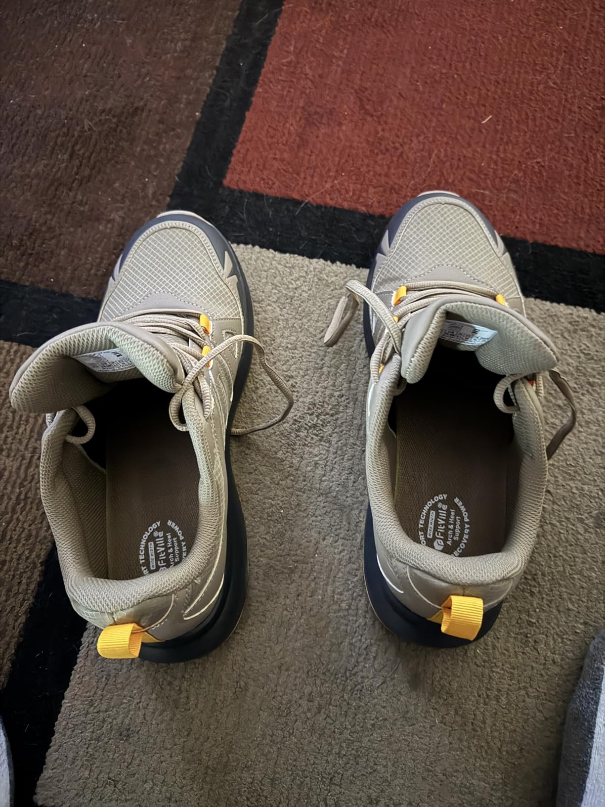 FitVille Men’s Extra Wide Hiking Shoes Trail Trekking Sneakers customer photo 1