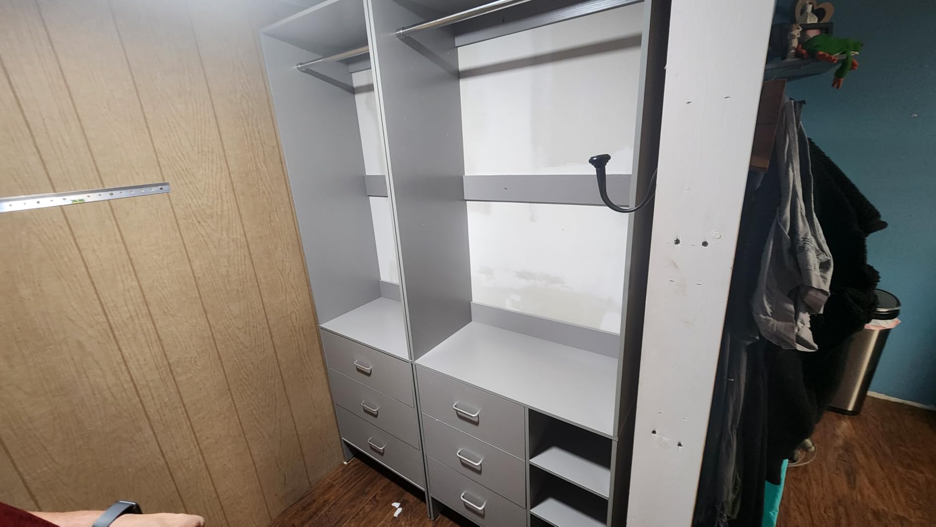 Aheaplus Closet System with 6 Drawers, 4.3ft, Set of 2, White customer photo 1