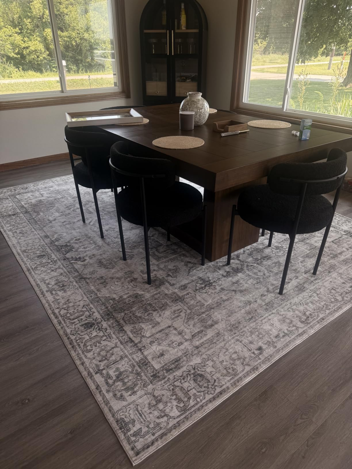 Area Rugs 9x12 Living Room: Washable Bedroom Rug Non Slip Large Boho Carpet customer photo 2