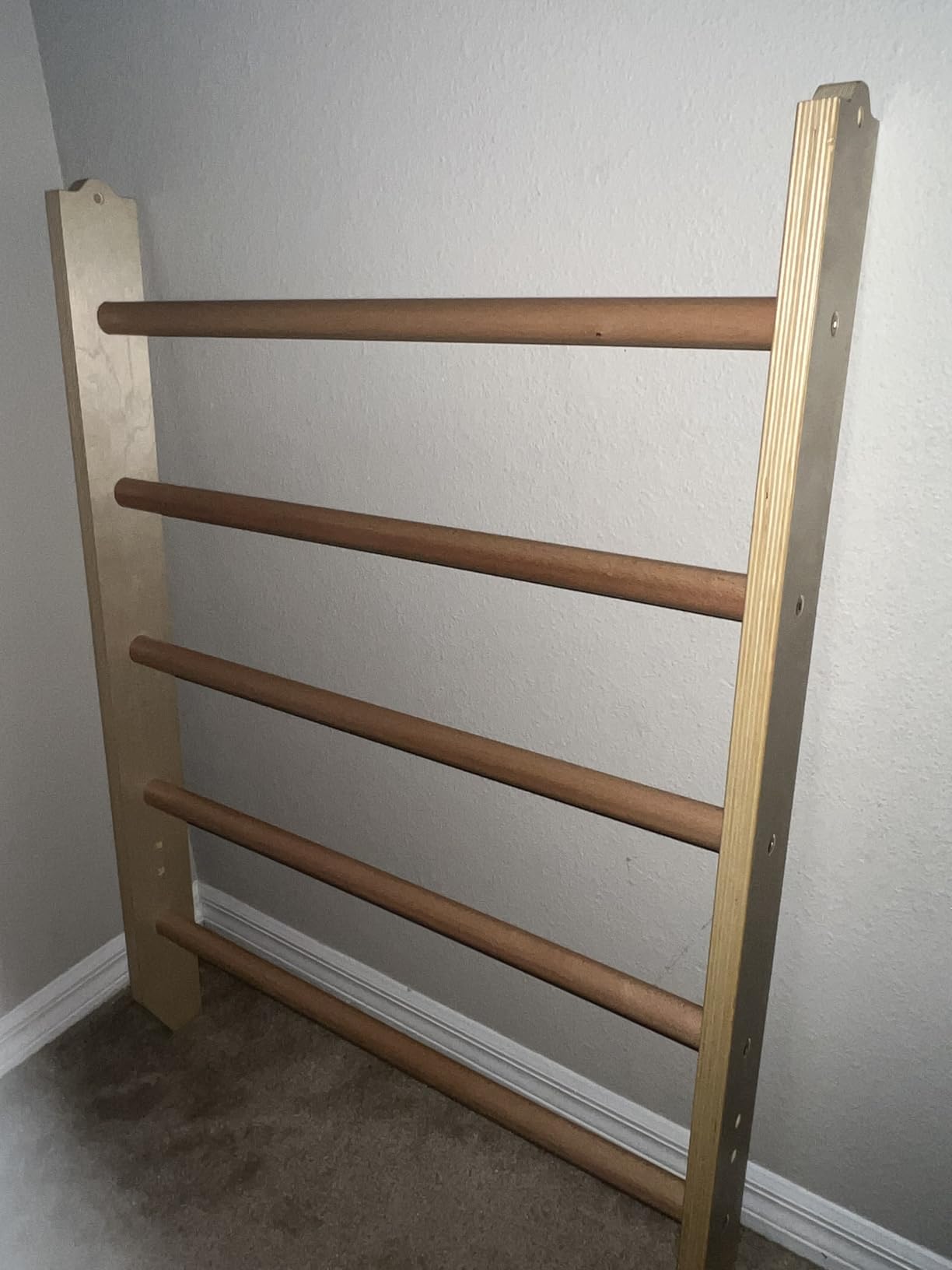 Multi-Function Gymnastics Swedish Ladder,Wall Mounted Wooden Gymnastics Bar,Indoor Home Gym for Kids & Adults customer photo 2