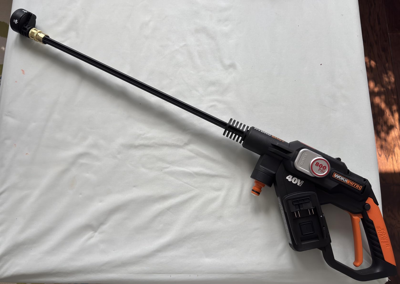 WORX Cordless Pressure Washer, 40V 800 PSI Power Washer, WG647 customer photo 1