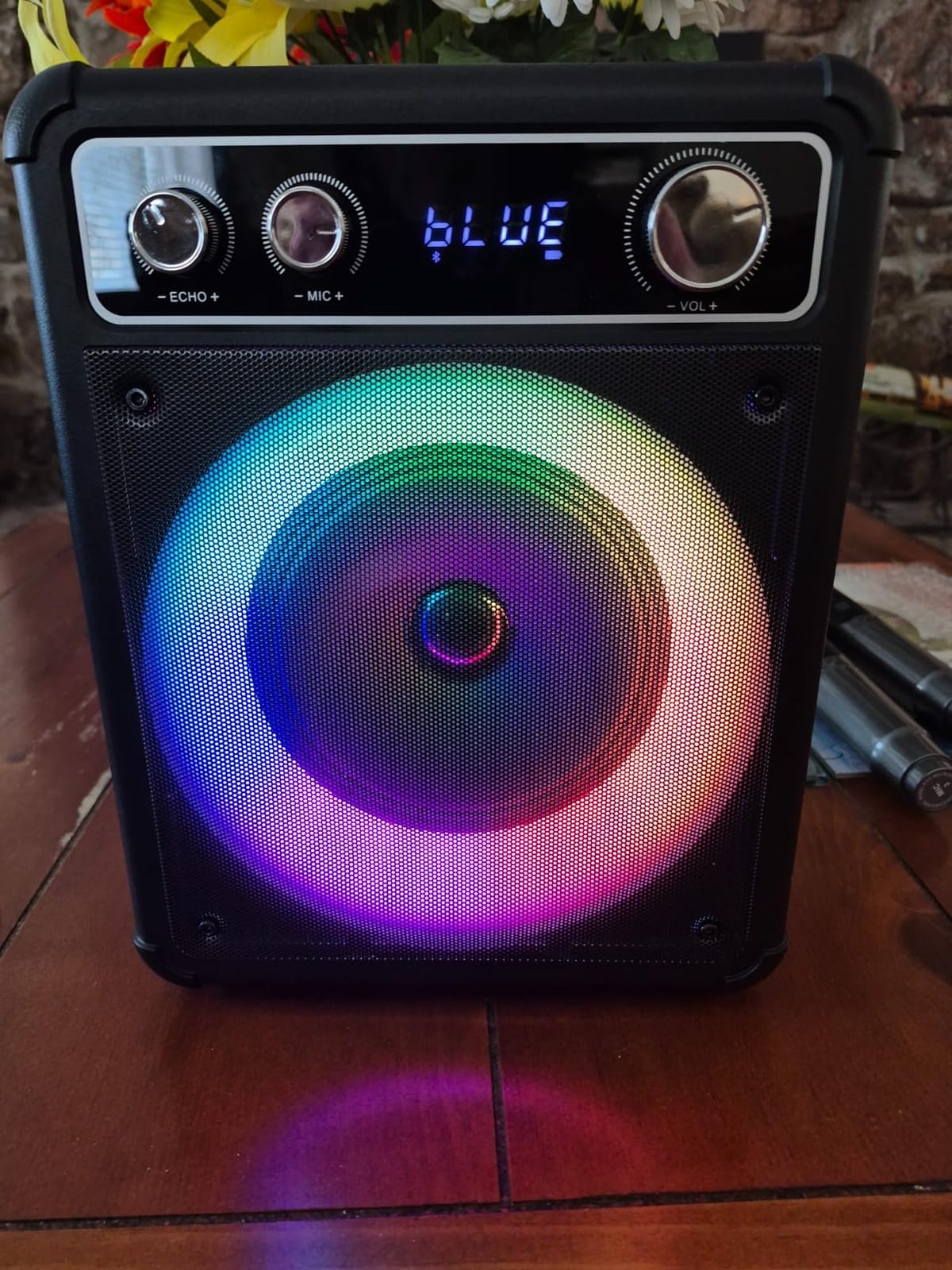 VOSOCO Karaoke Machine, Bluetooth Speaker with 3 Rechargeable Microphones customer photo 2