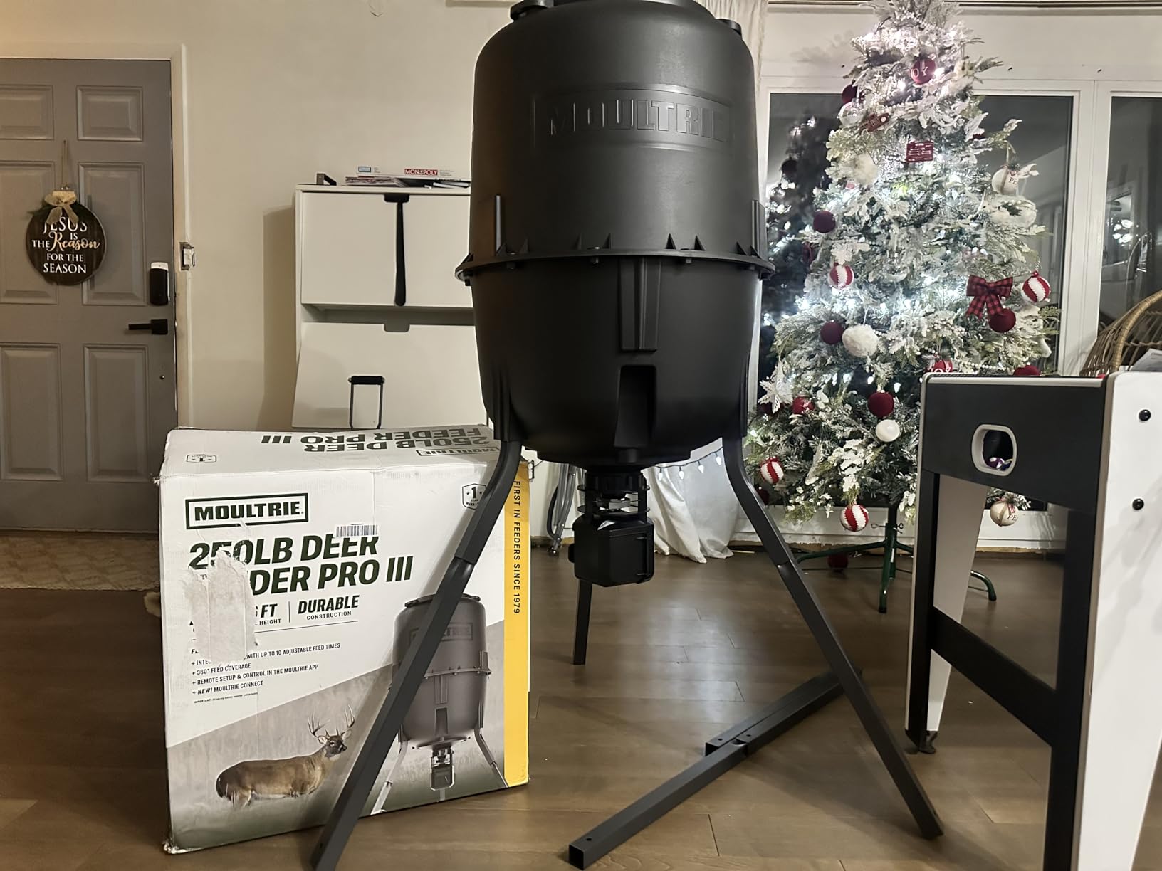 Moultrie 250 Lb Pro Hunter III Tripod Feeder - Bluetooth App Control customer photo 2