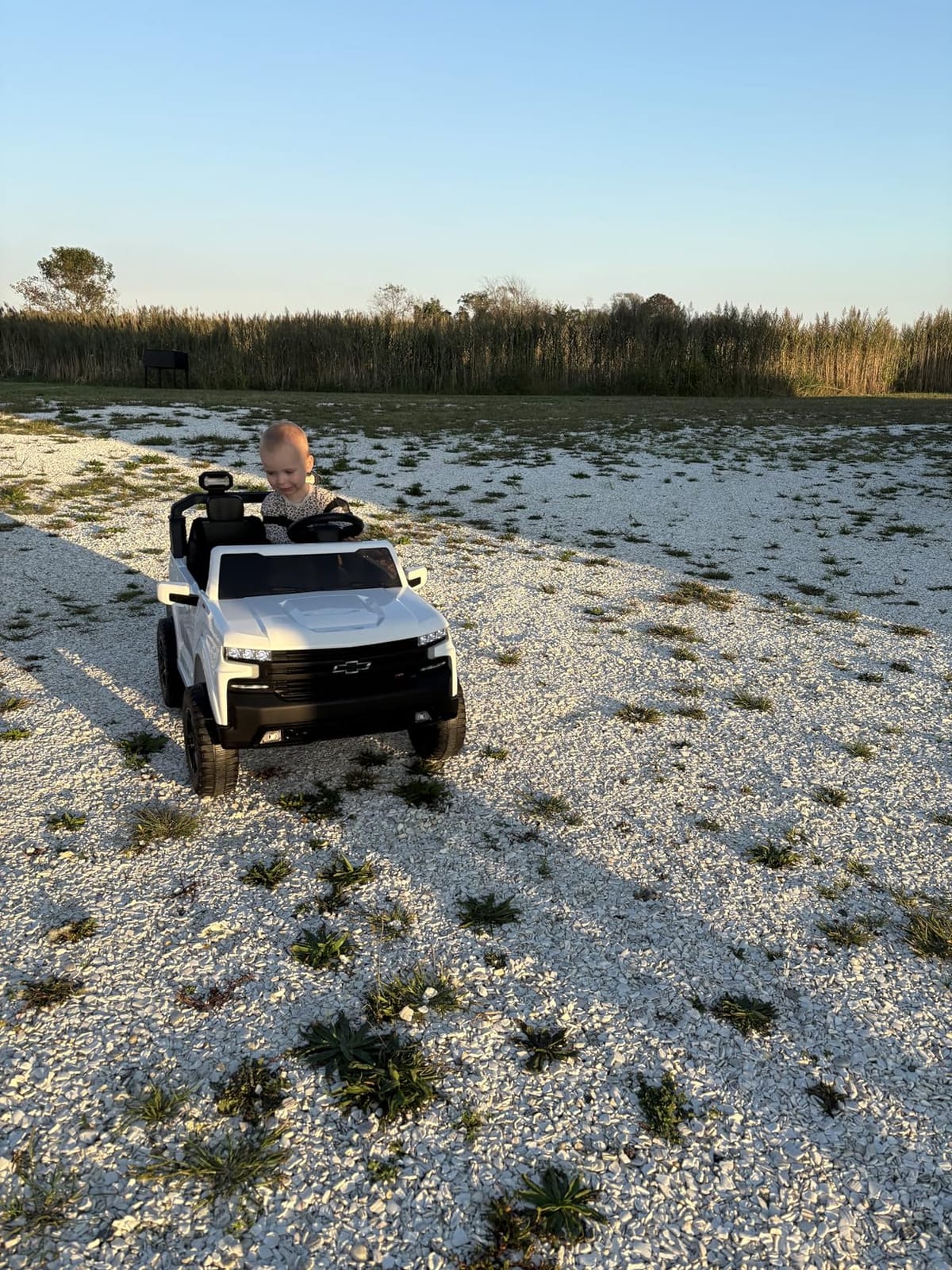 First Ride On 24V 2 Seater Ride on Car for Kids, Licensed Chevrolet Silverado Electric Car for Kids with Remote Control, Ride on Truck with Bluetooth, LED Lights and Seat Belts (White) customer photo 2