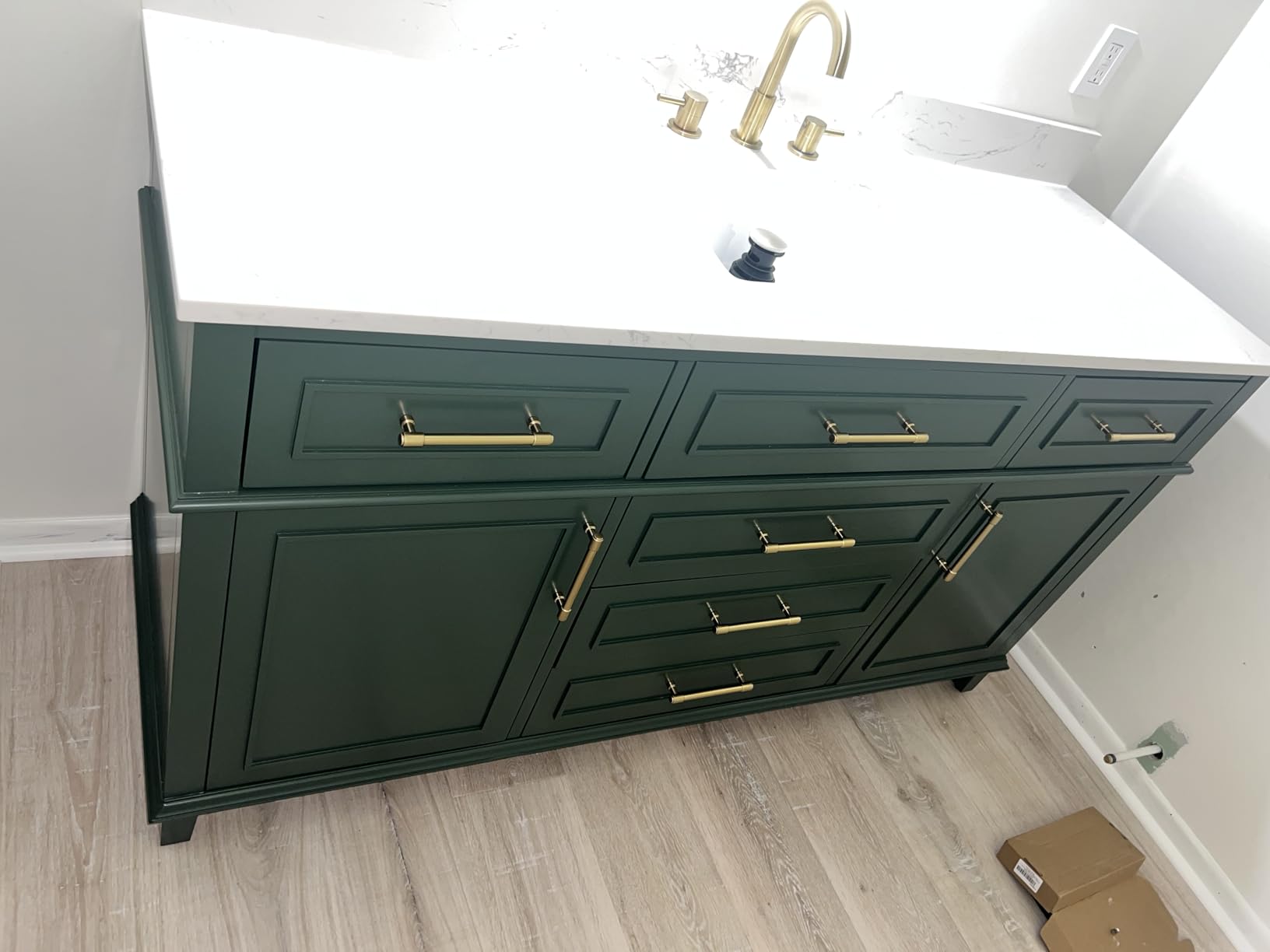 42 Inch Bathroom Vanity with Sink, Fully Assembled, Green customer photo 2