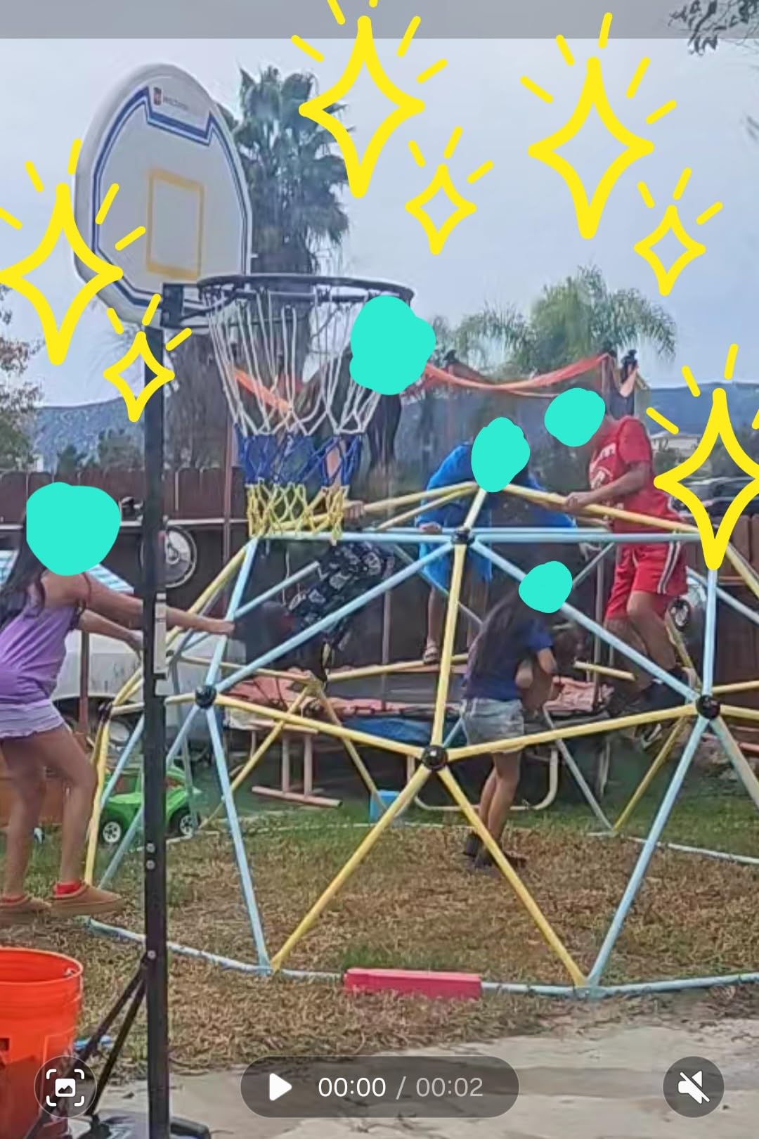 VEVOR Climbing Dome, 10FT Geometric Dome Climber with Saucer Swing, 1000LBS Loading Kid's Jungle Gym Playground, Easy-Assembly Outdoor Backyard Climbing Equipment for Boys Girls 3 to 10 Years Old customer photo 1