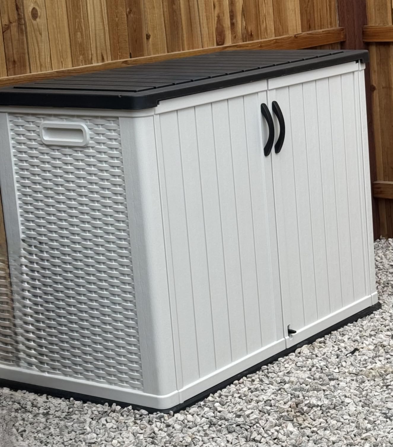 Devoko 50 Cu Ft Outdoor Storage Cabinet - Waterproof Vertical Shed for Patio, Garden & Deck, Heavy-Duty Tool Storage Box for Cushions, Accessories & Equipment, Durable & Weather-Resistant (White) customer photo 1