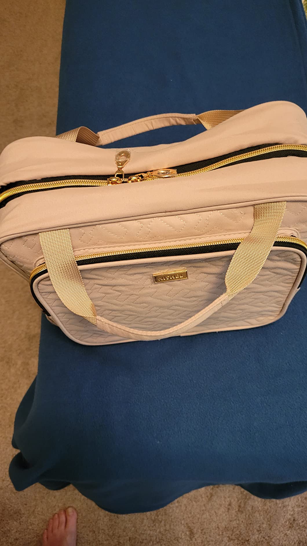 NISHEL Travel Toiletry Bag for Women Hanging Organizer Makeup Case Pockets customer photo 1