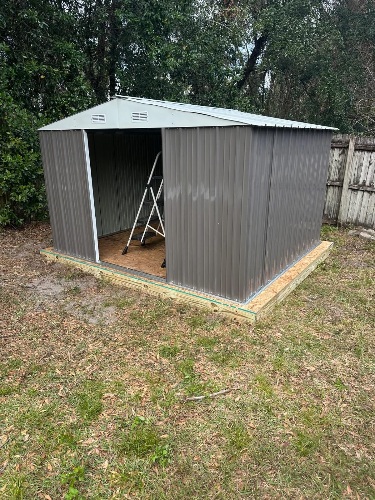 Devoko 8x6 FT Outdoor Storage Shed, Brown customer photo 2